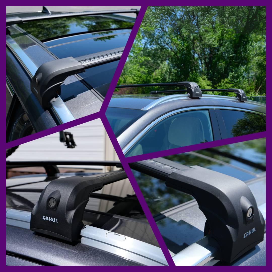 220 lbs Roof Rack Cross Bars for Volvo XC90 2016-2026 with Flush Rails - Black