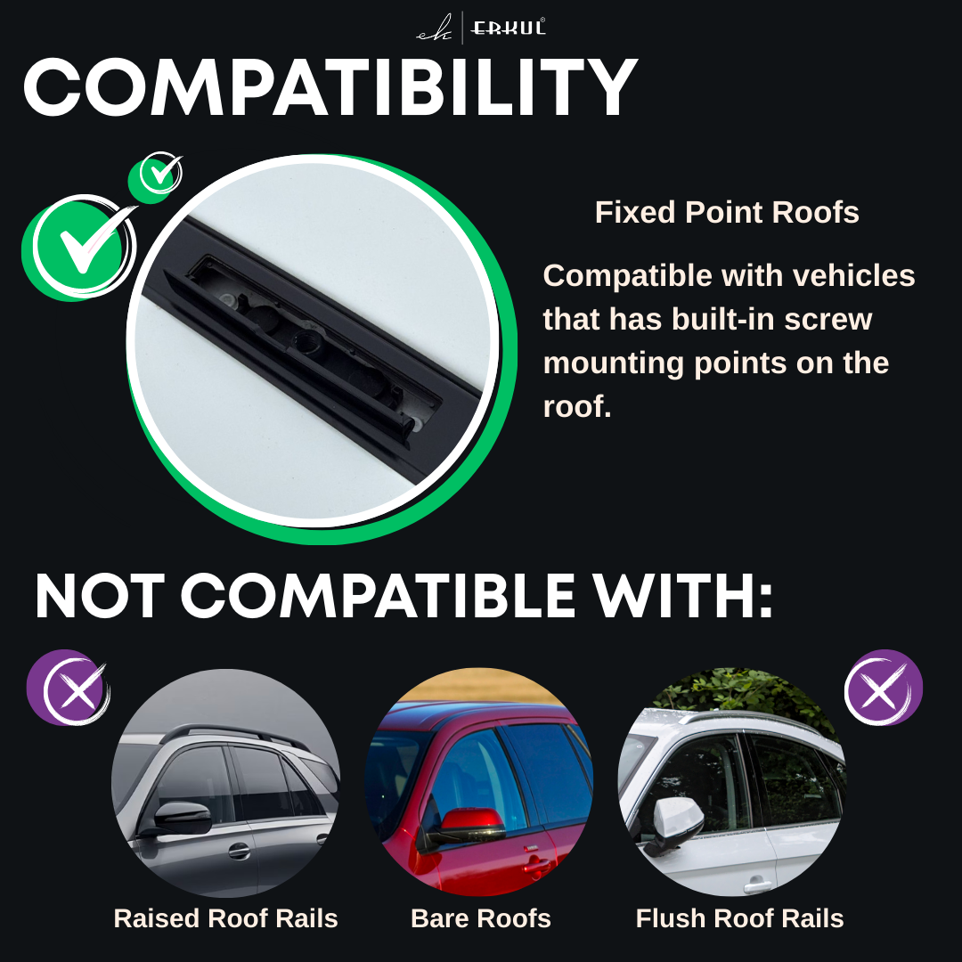 220 lbs Roof Rack Bars for Mercedes-Benz E Class Sedan 2010-2016 - Silver