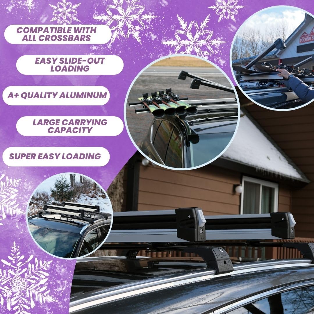 Erkul Ski Snowboard Rack 6 Skis or 4 Boards | Erkul Auto