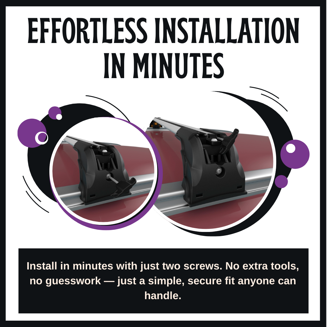 2PC Heavy Duty Roof Rack Crossbars for Ford Edge 2015-2024 w/ Flush Rails
