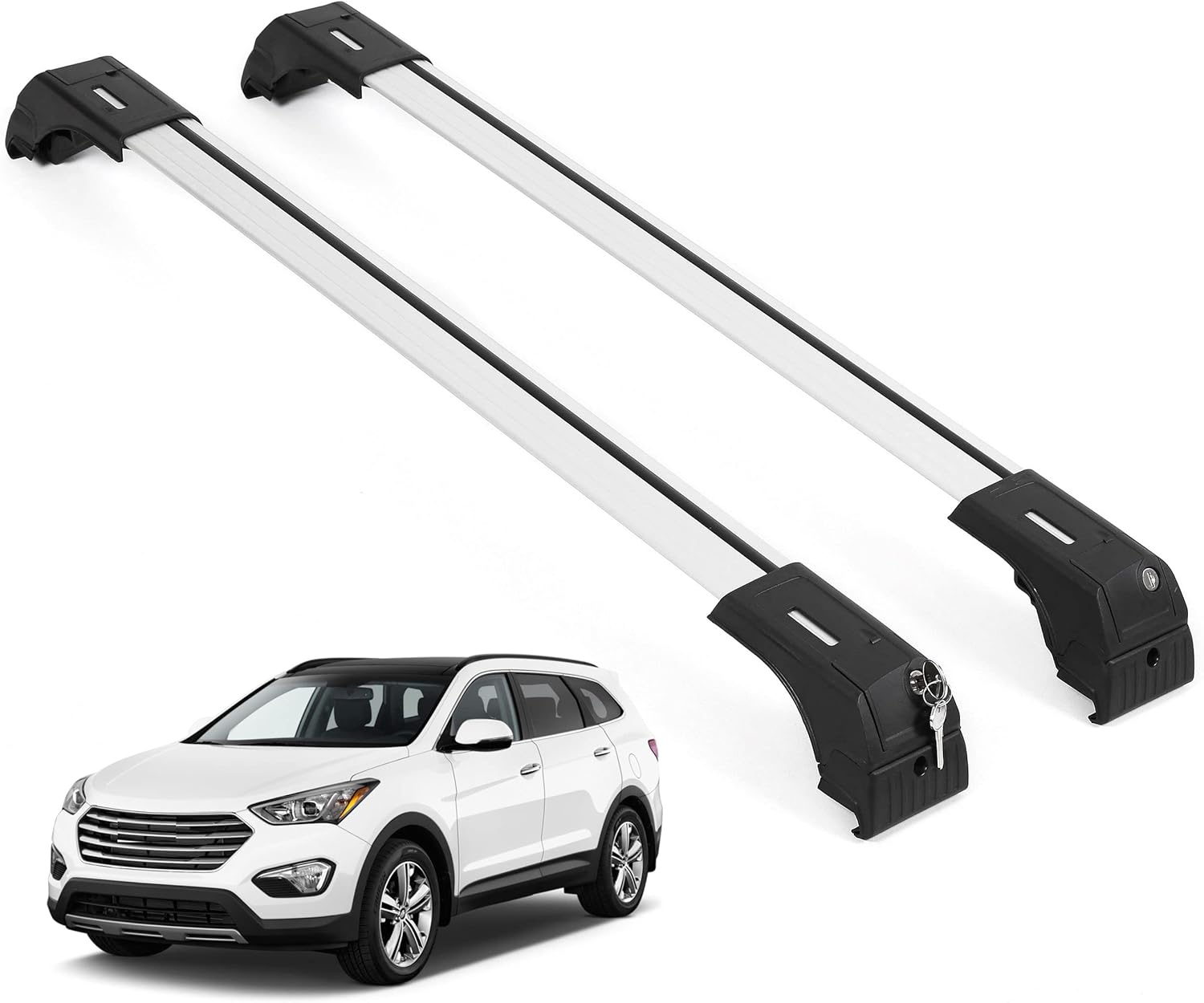 Fits Hyundai Santa Fe 2013-2018 with Factory Rails Roof Rack Cross Bars 165 LBS