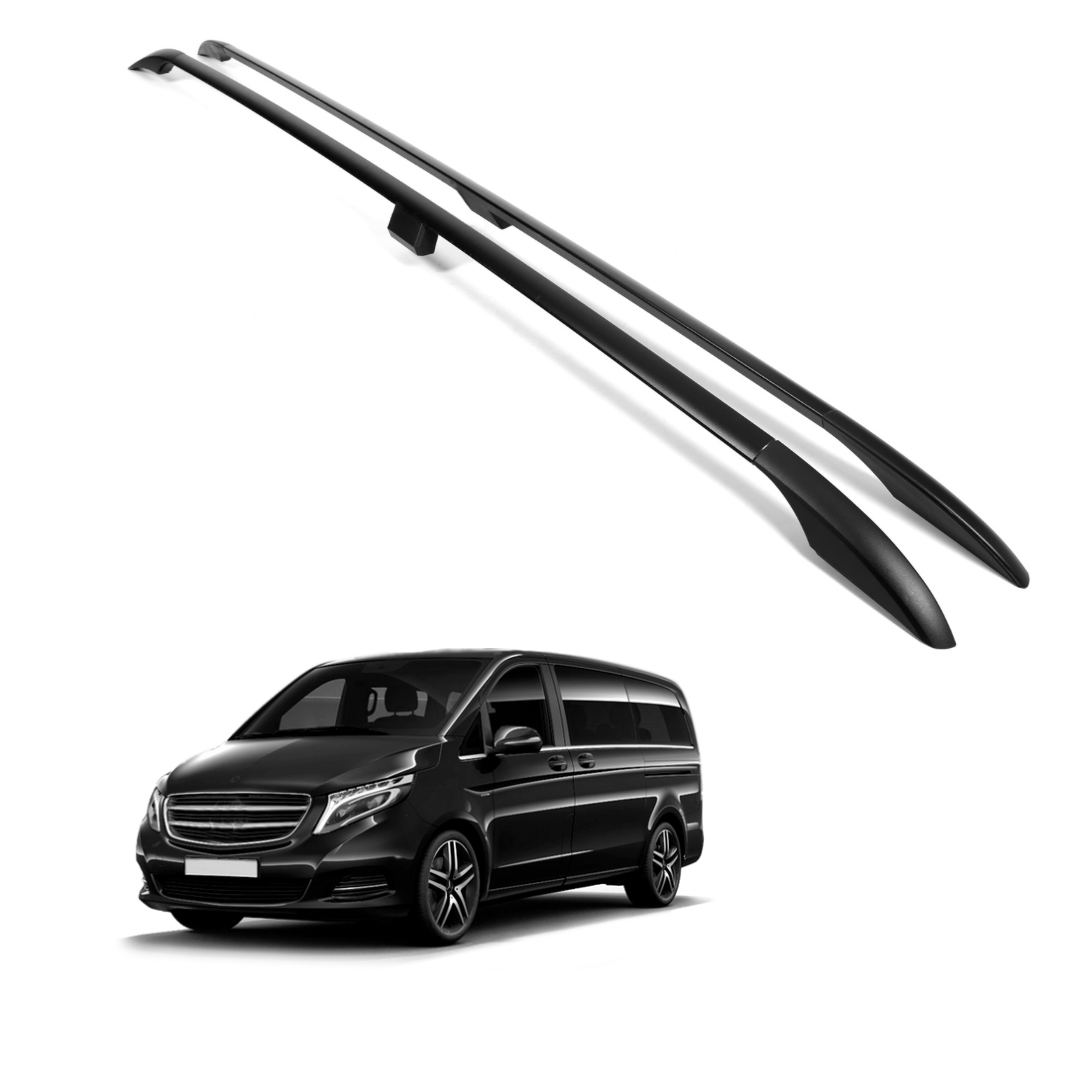 Mercedes Metris 2014-2023 Aluminum Roof Rails Black
