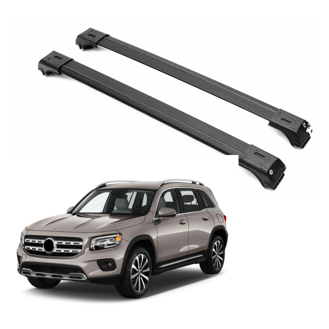 ERKUL Roof Rack Cross Bars Fits Mercedes GLB 2020-2026 Fits Raised Rails Black