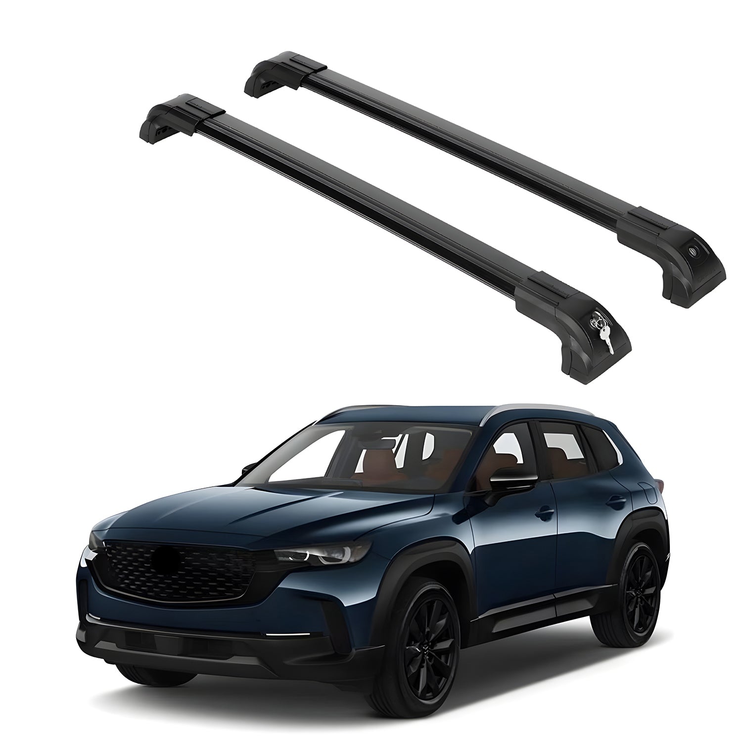 Mazda CX-50 2023-2026 Heavy Duty Roof Rack Cross Bars Black