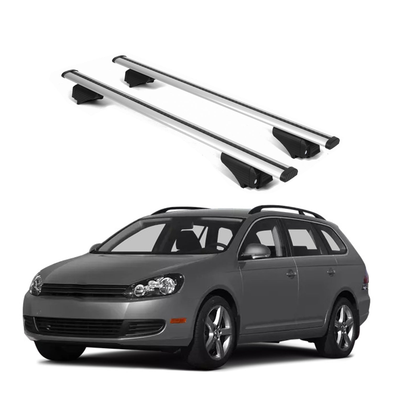 ERKUL Roof Rack Crossbars For VOLKSWAGEN JETTA SPORTWAGEN 2009-2014
