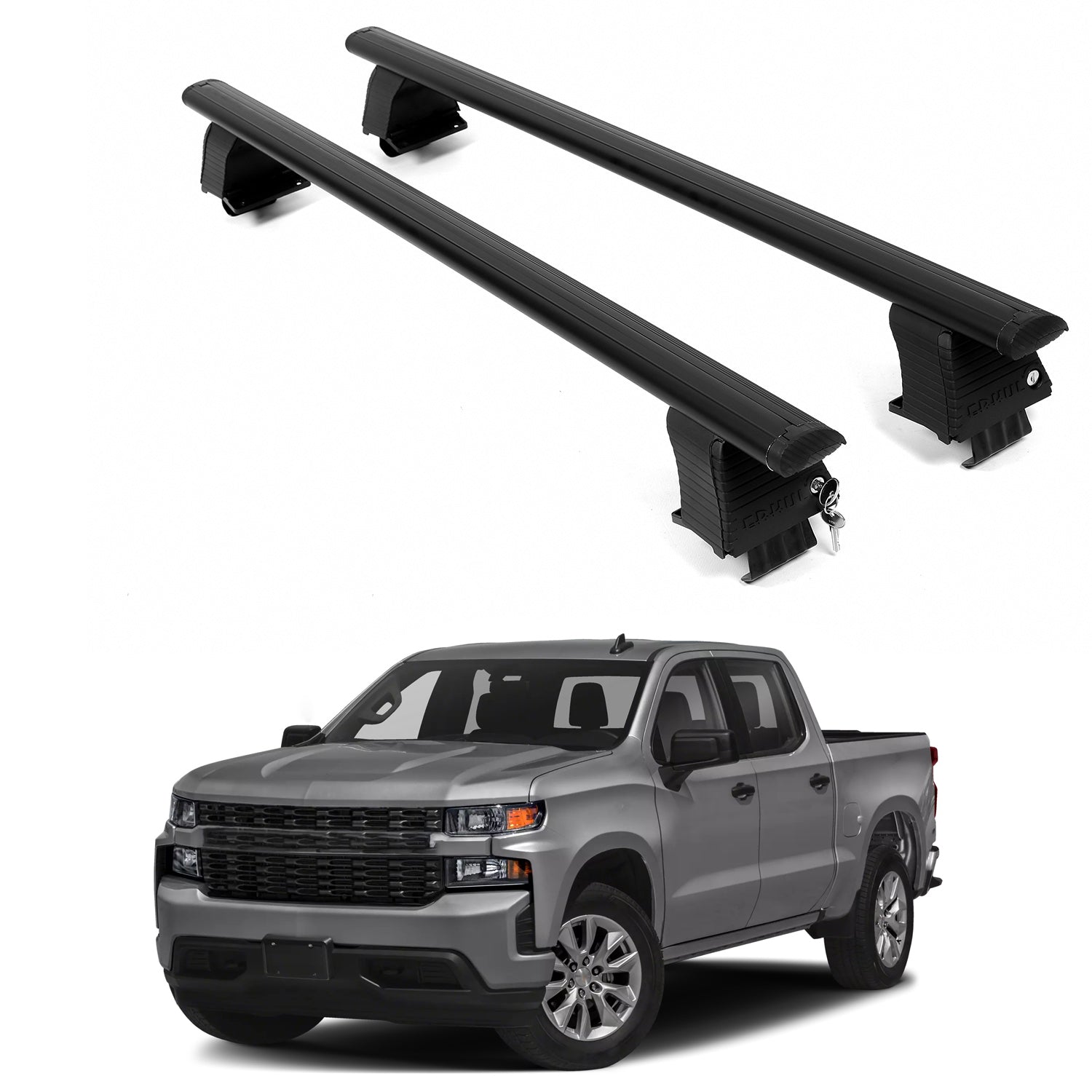 ERKUL Roof Rack Crossbars For CHEVROLET SILVERADO 1500 2019-2026