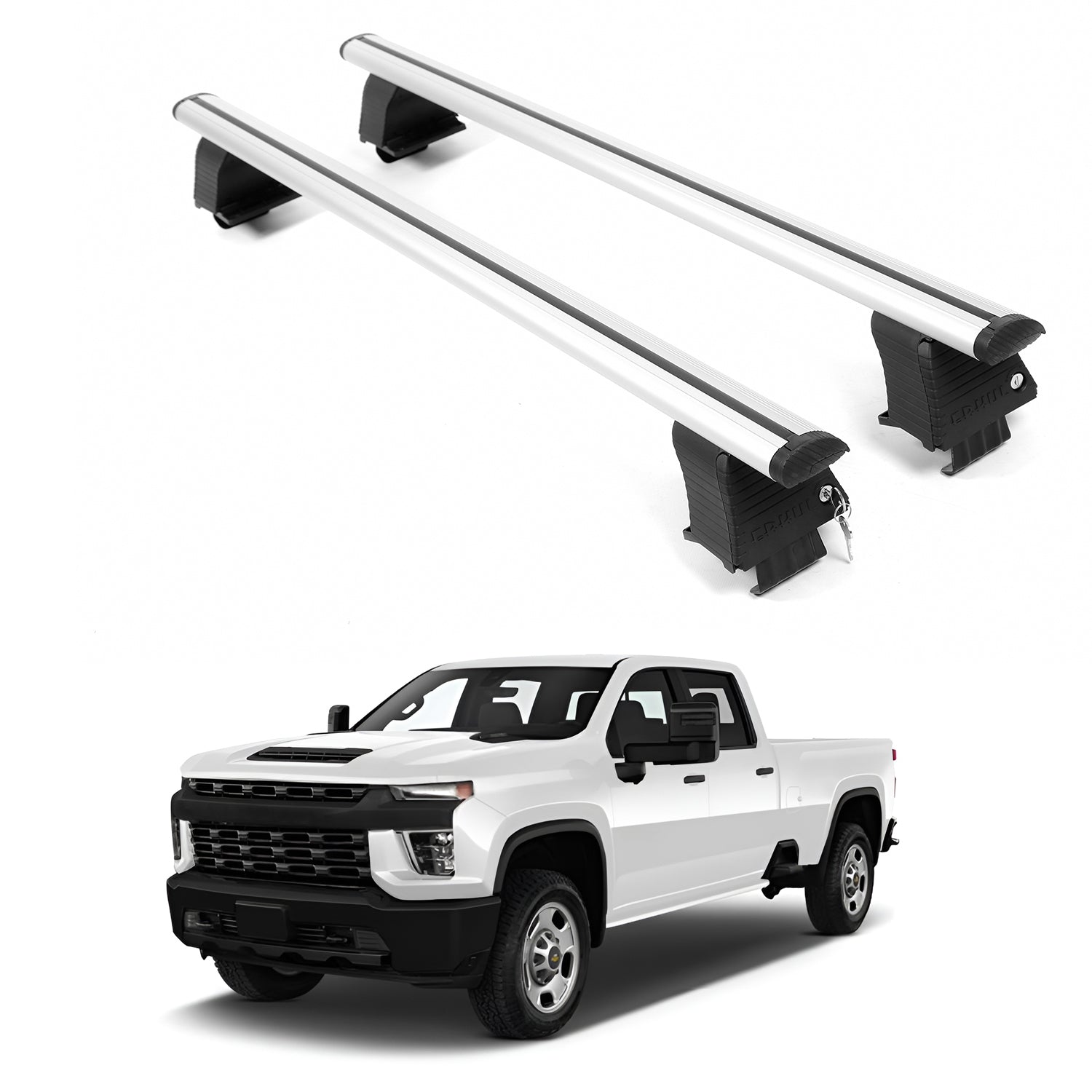 ERKUL Roof Rack Crossbars For CHEVROLET SILVERADO 2500 HD 2020-2026