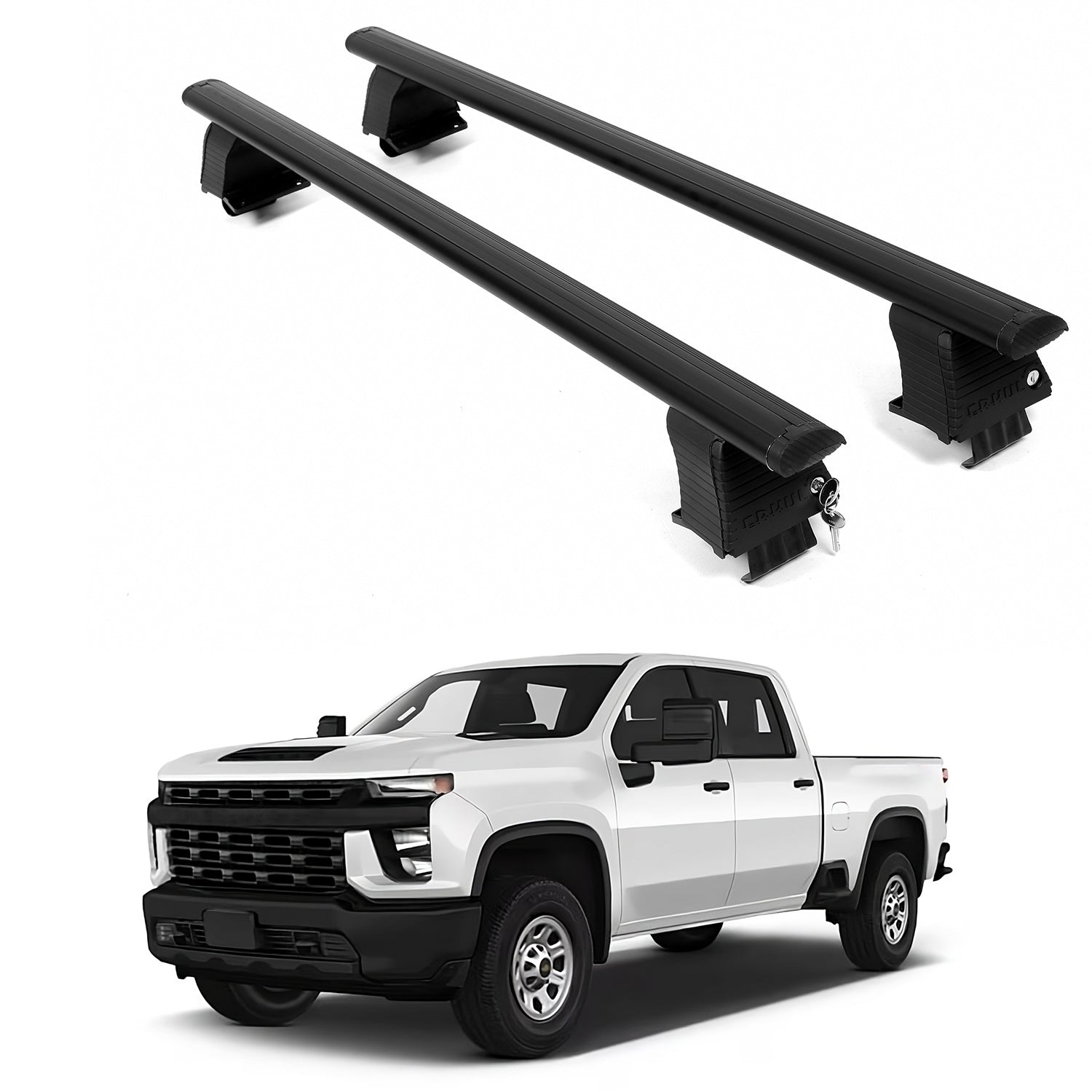 ERKUL Roof Rack Crossbars For CHEVROLET SILVERADO 3500 HD 2020-2026