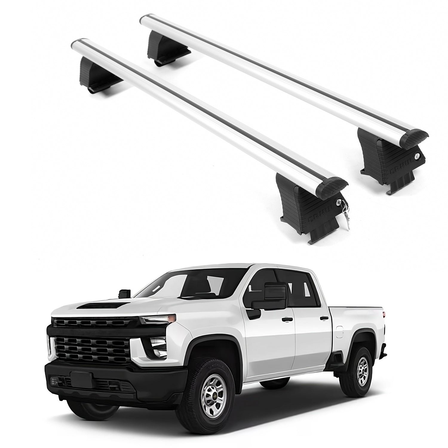 ERKUL Roof Rack Crossbars For CHEVROLET SILVERADO 3500 HD 2020-2026