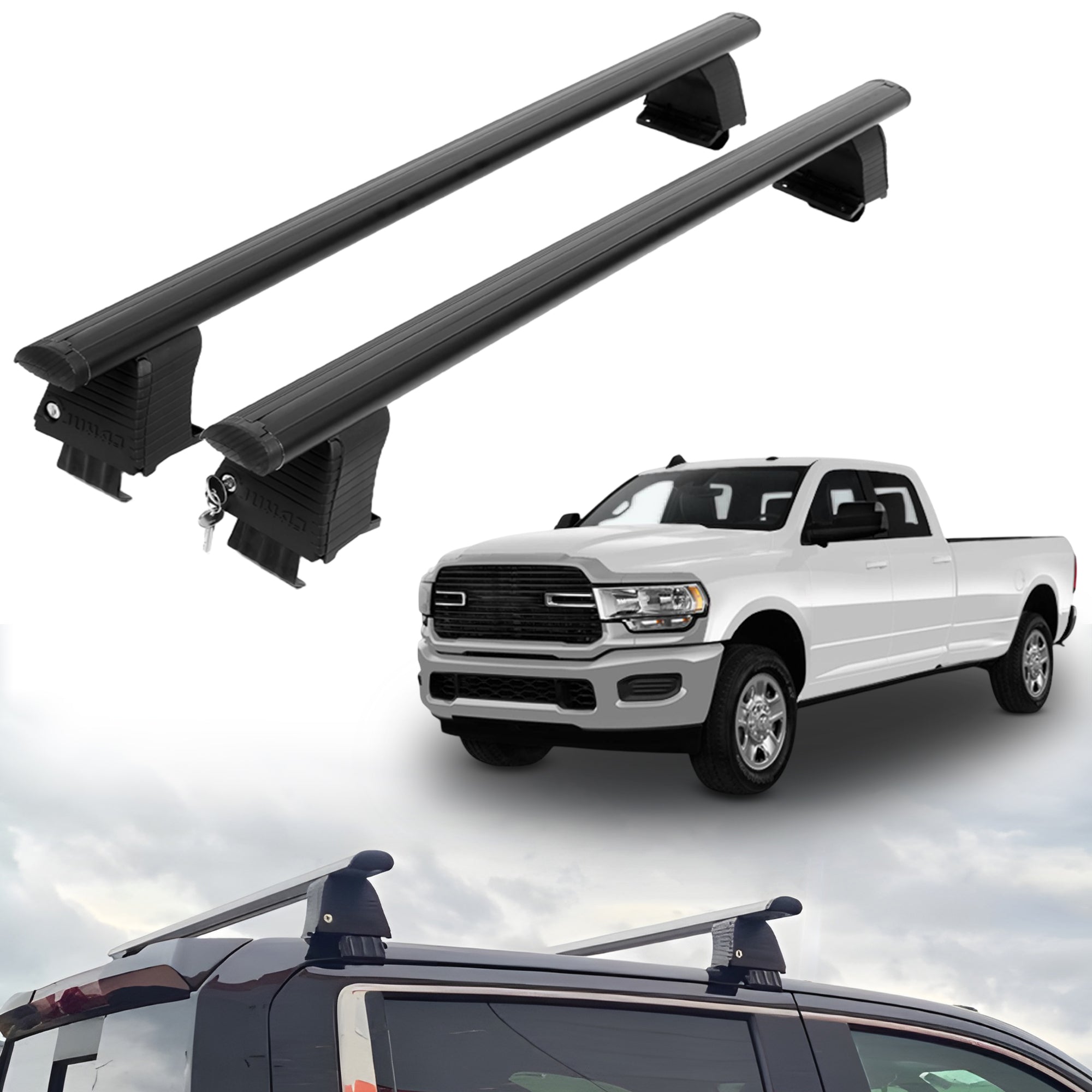 ERKUL Roof Rack Crossbars For DODGE RAM 2500 2019-2026