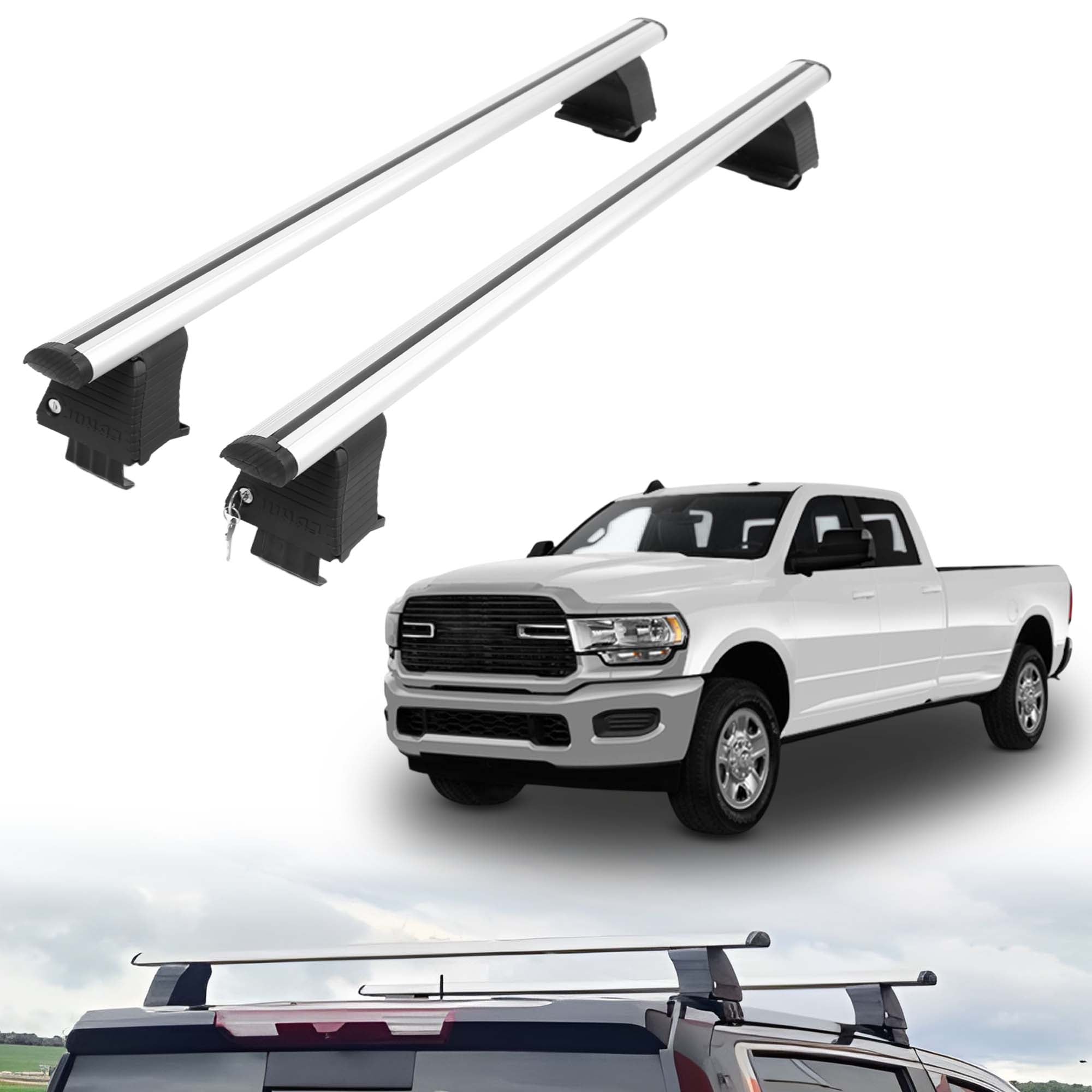 ERKUL Roof Rack Crossbars For DODGE RAM 2500 2019-2026