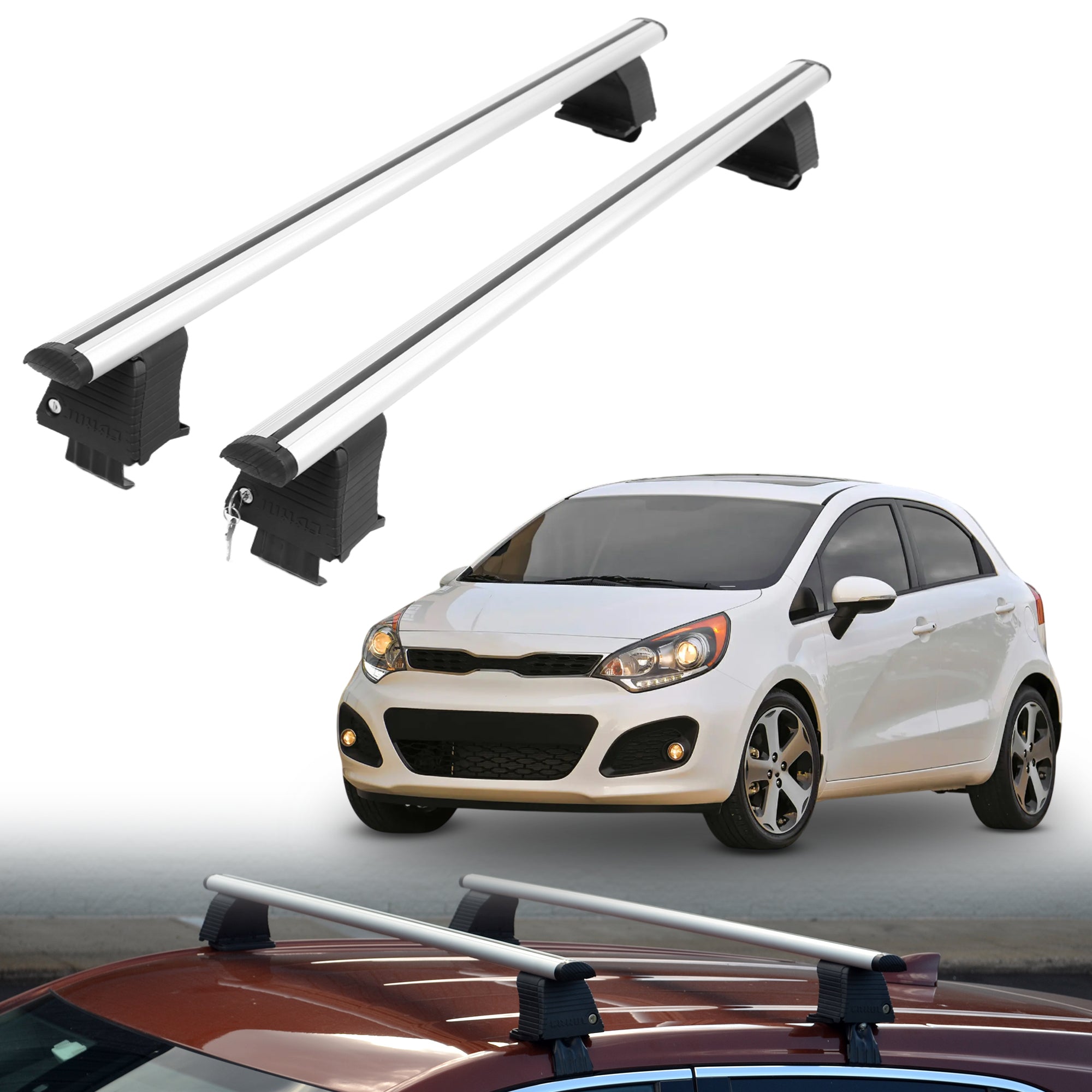 ERKUL Roof Rack Crossbars For KIA RIO5 2006-2012