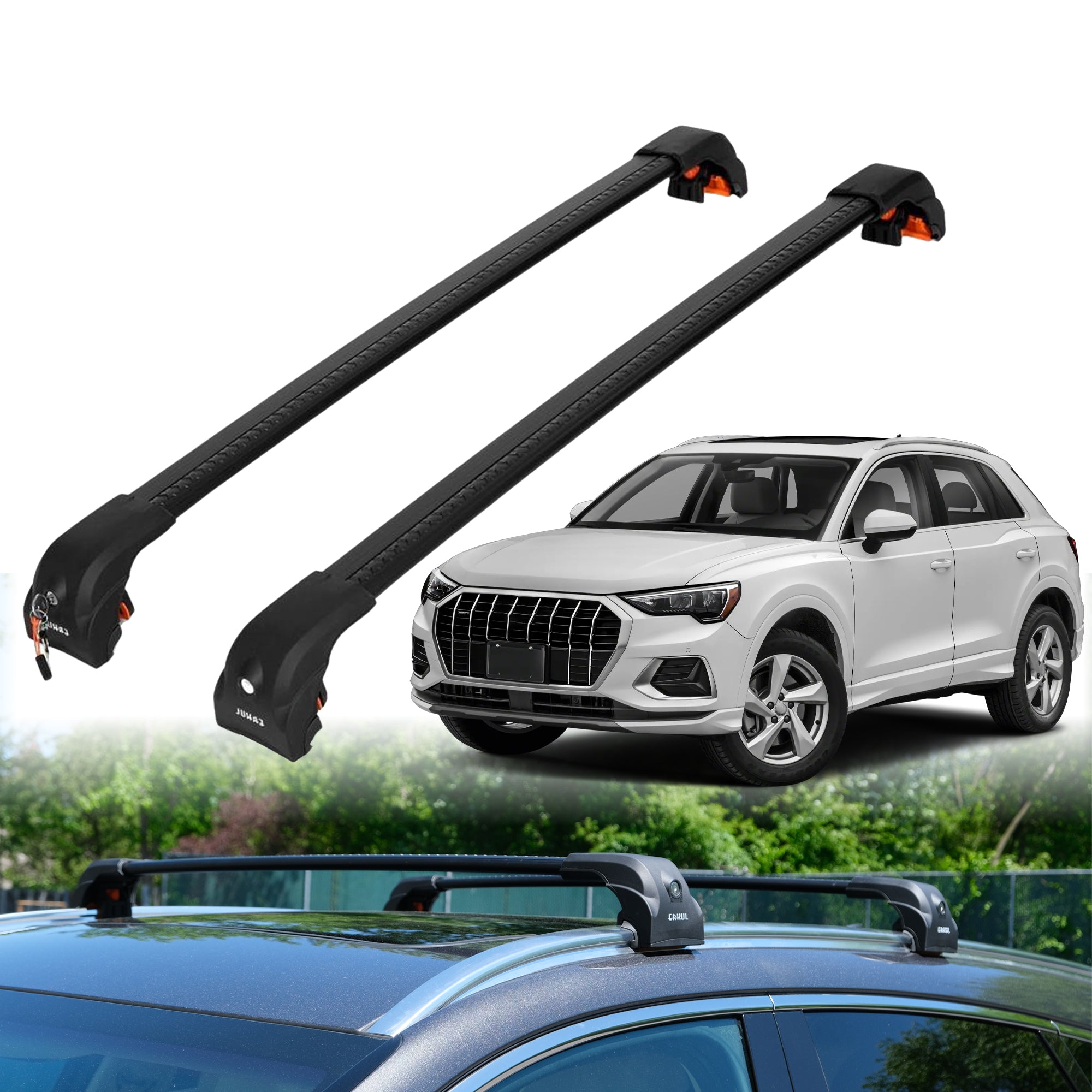 ERKUL Roof Rack Crossbars For AUDI Q3 2019-2025