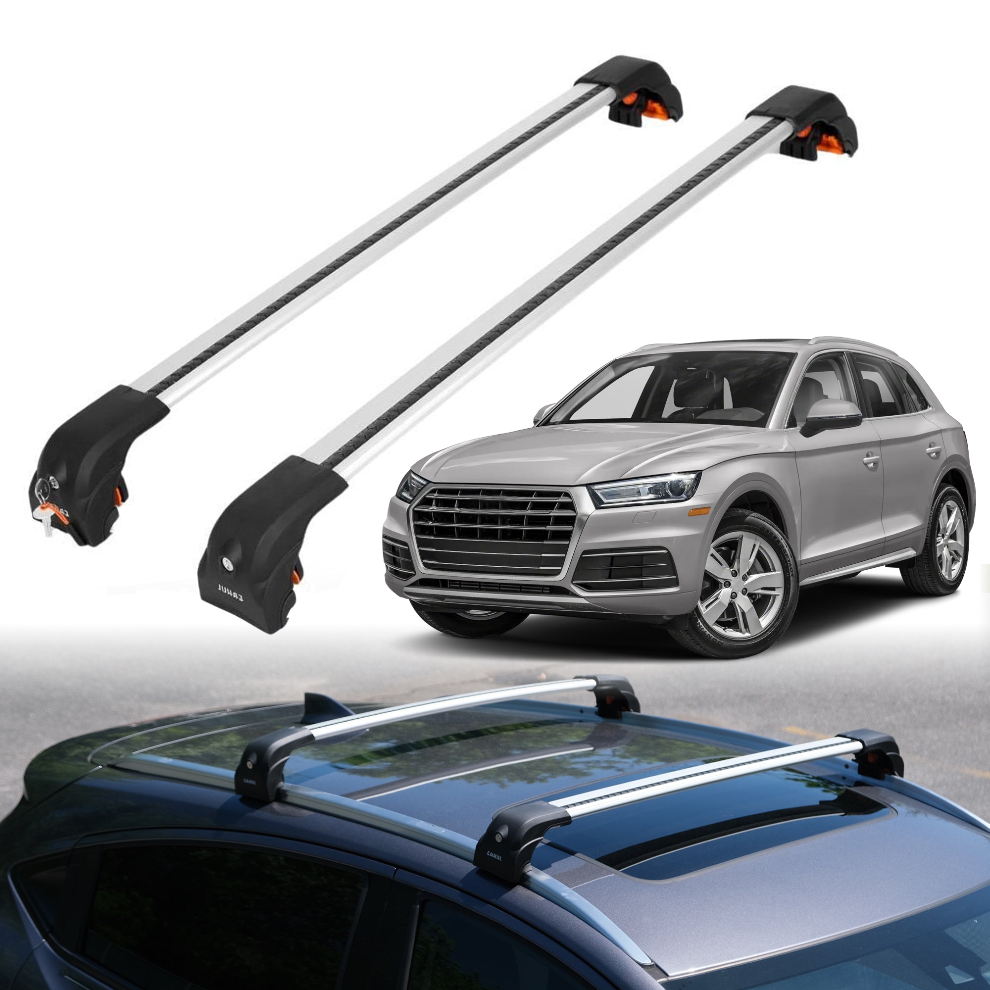 ERKUL Roof Rack Crossbars For AUDI Q5 2018-2026