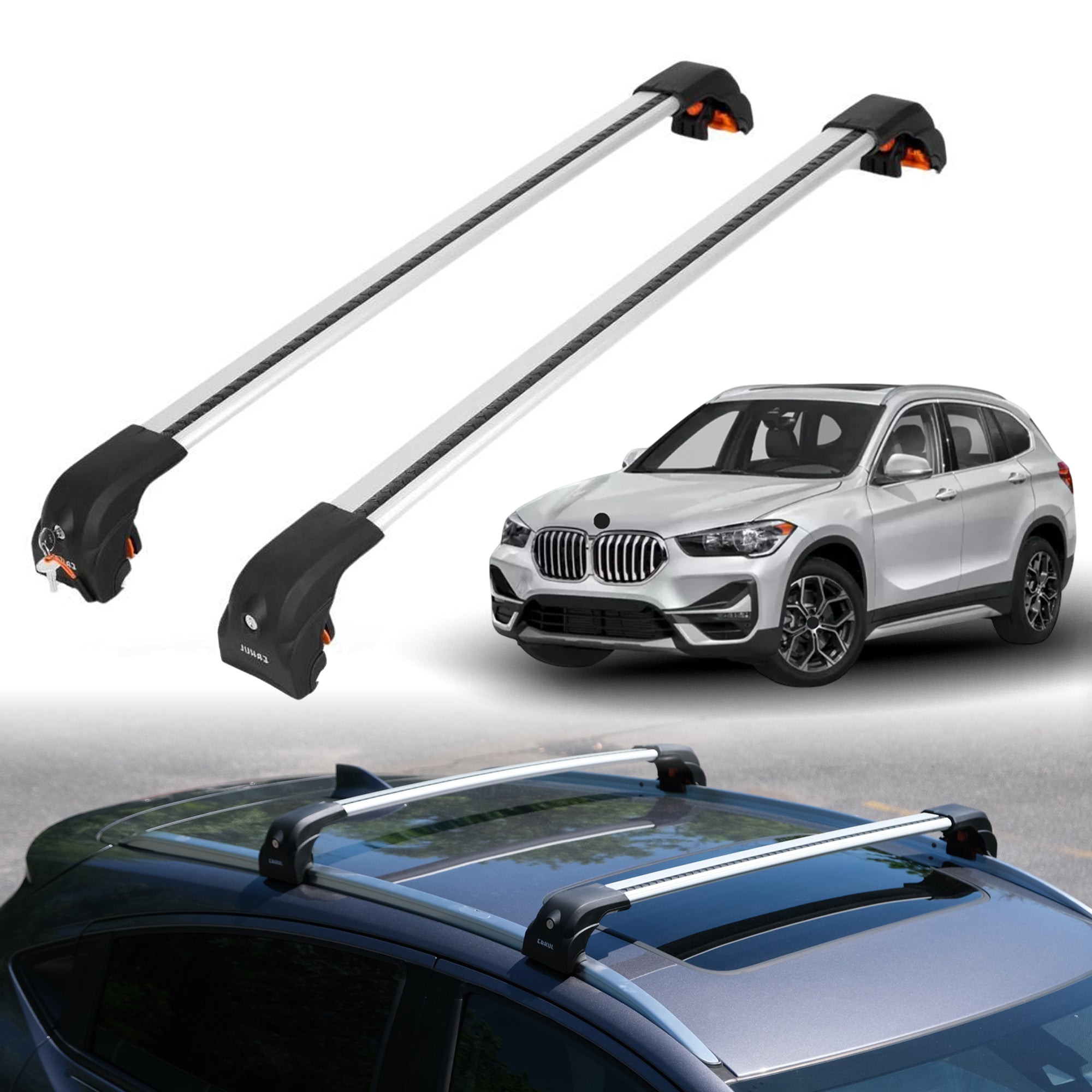 ERKUL Roof Rack Crossbars For BMW X1 2016-2022