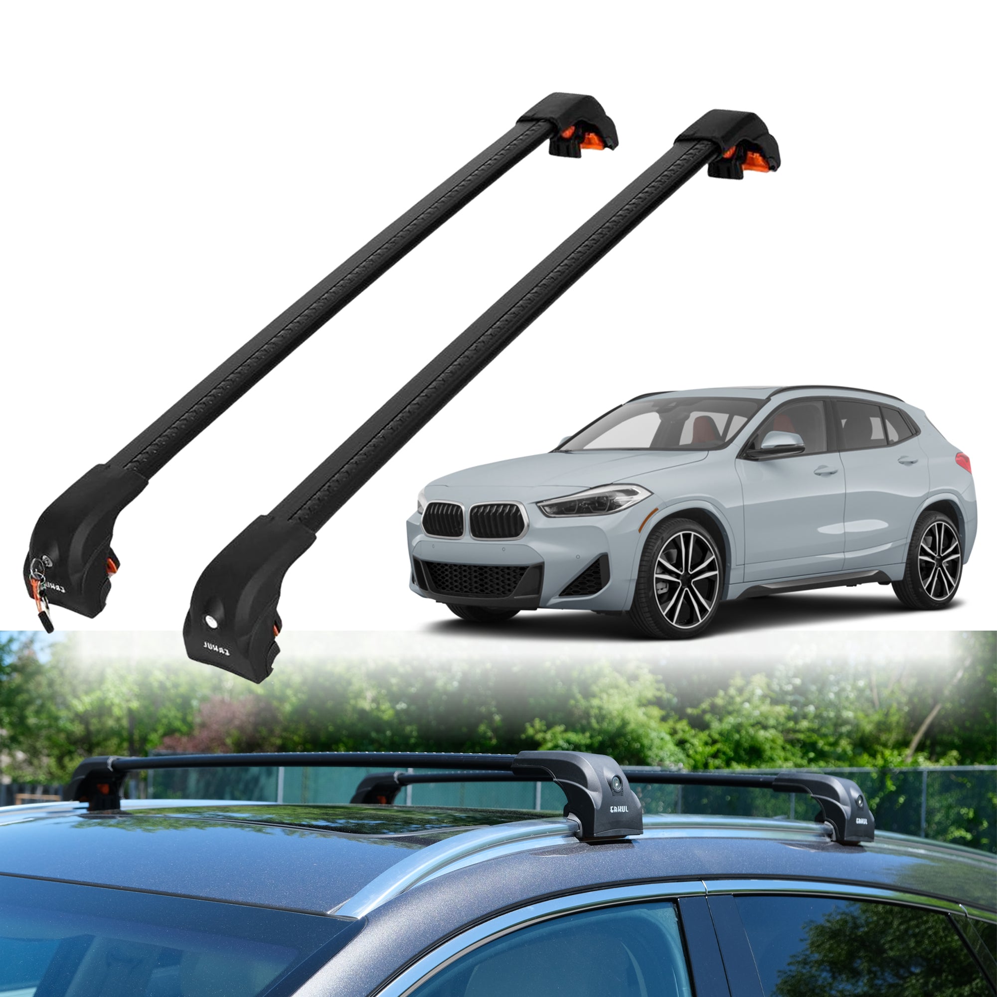 ERKUL Roof Rack Crossbars For BMW X2 2018-2023