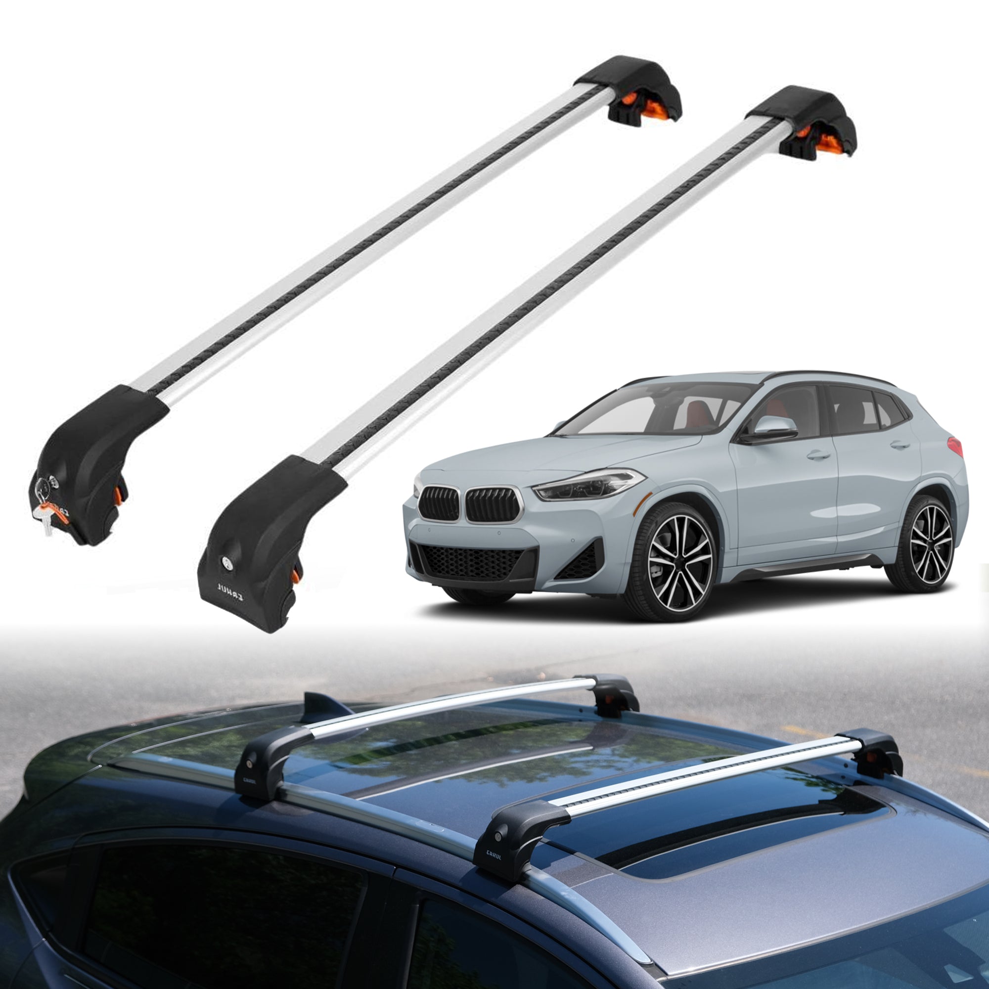 ERKUL Roof Rack Crossbars For BMW X2 2018-2023