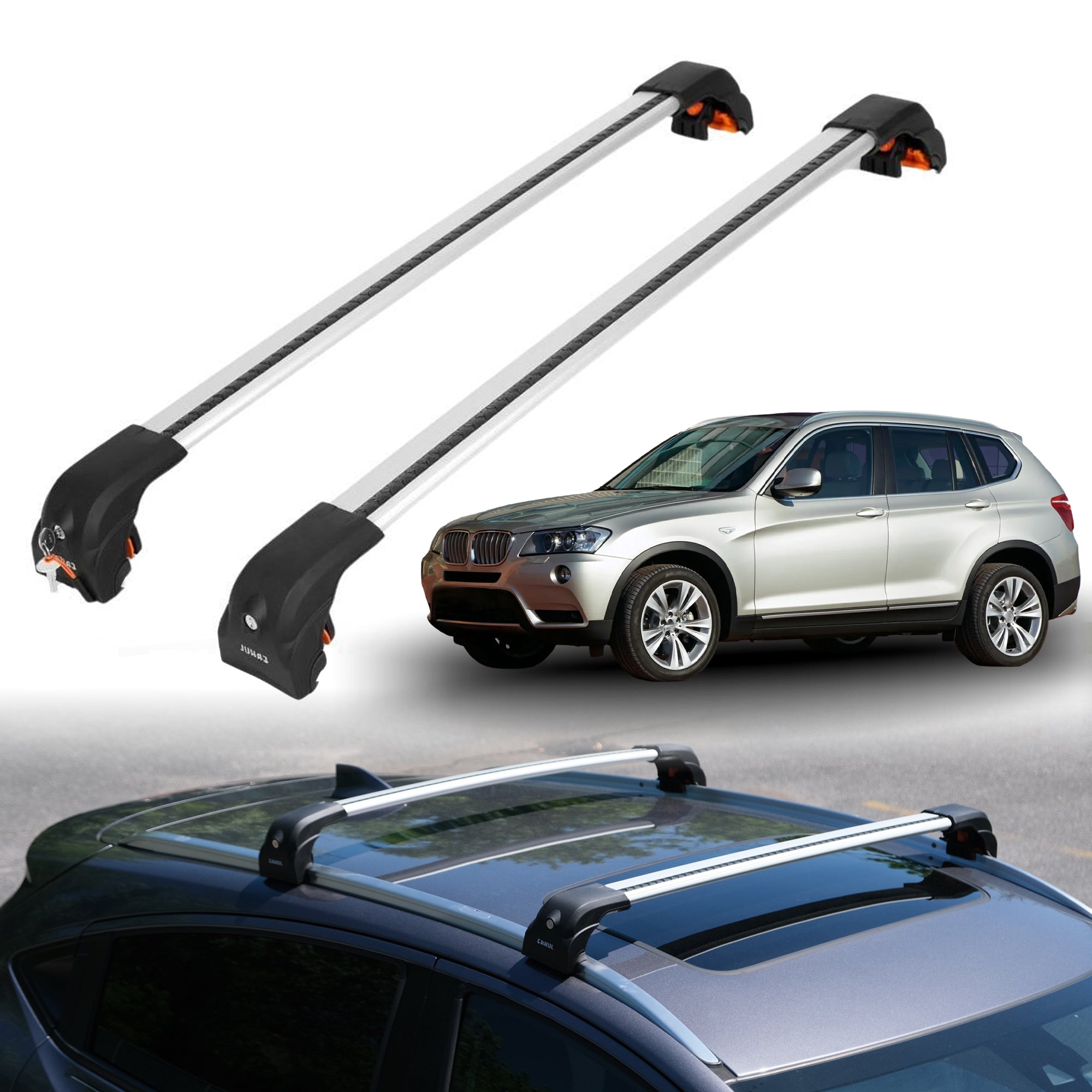 ERKUL Roof Rack Crossbars For BMW X3 2011-2017