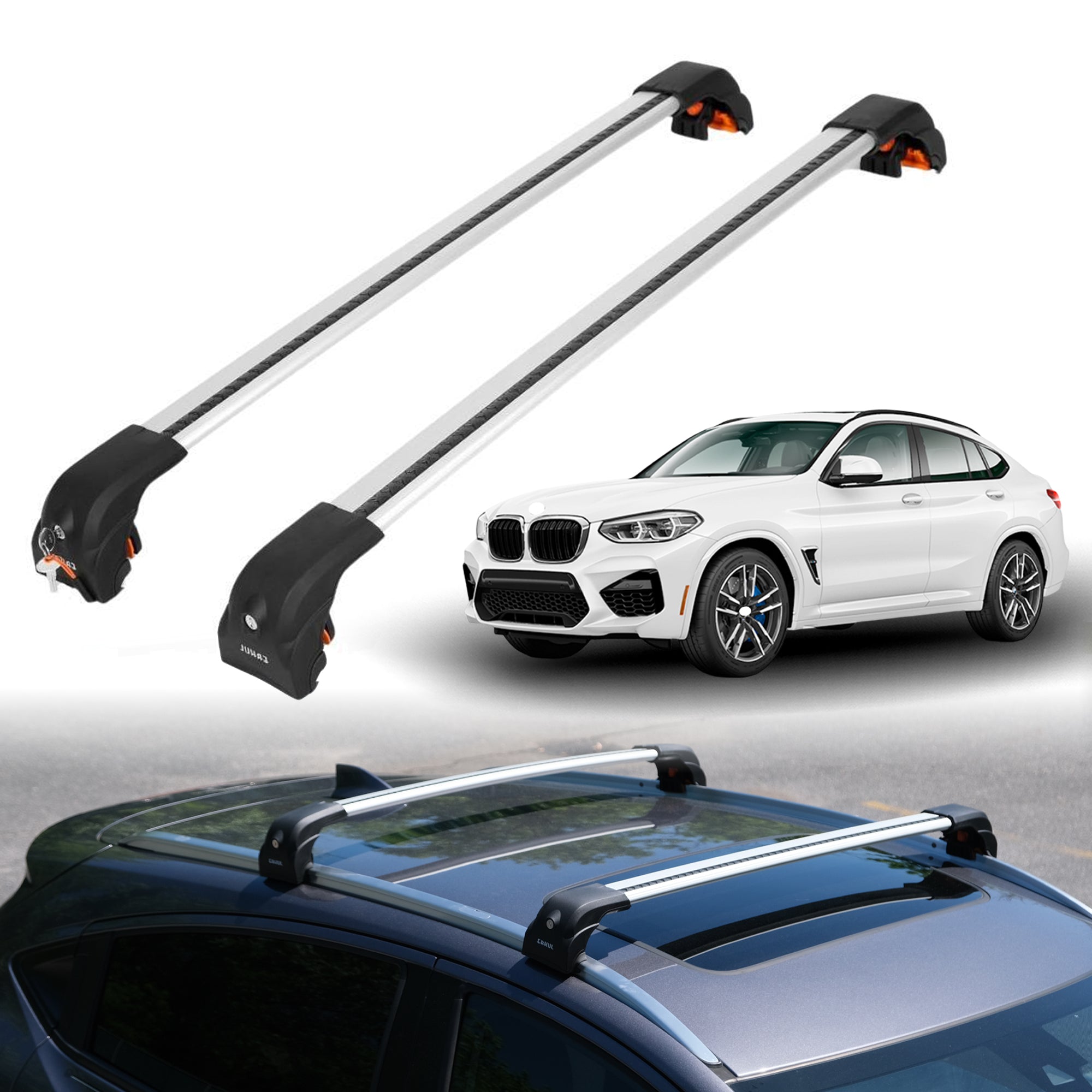 ERKUL Roof Rack Crossbars For BMW X4 2014-2018