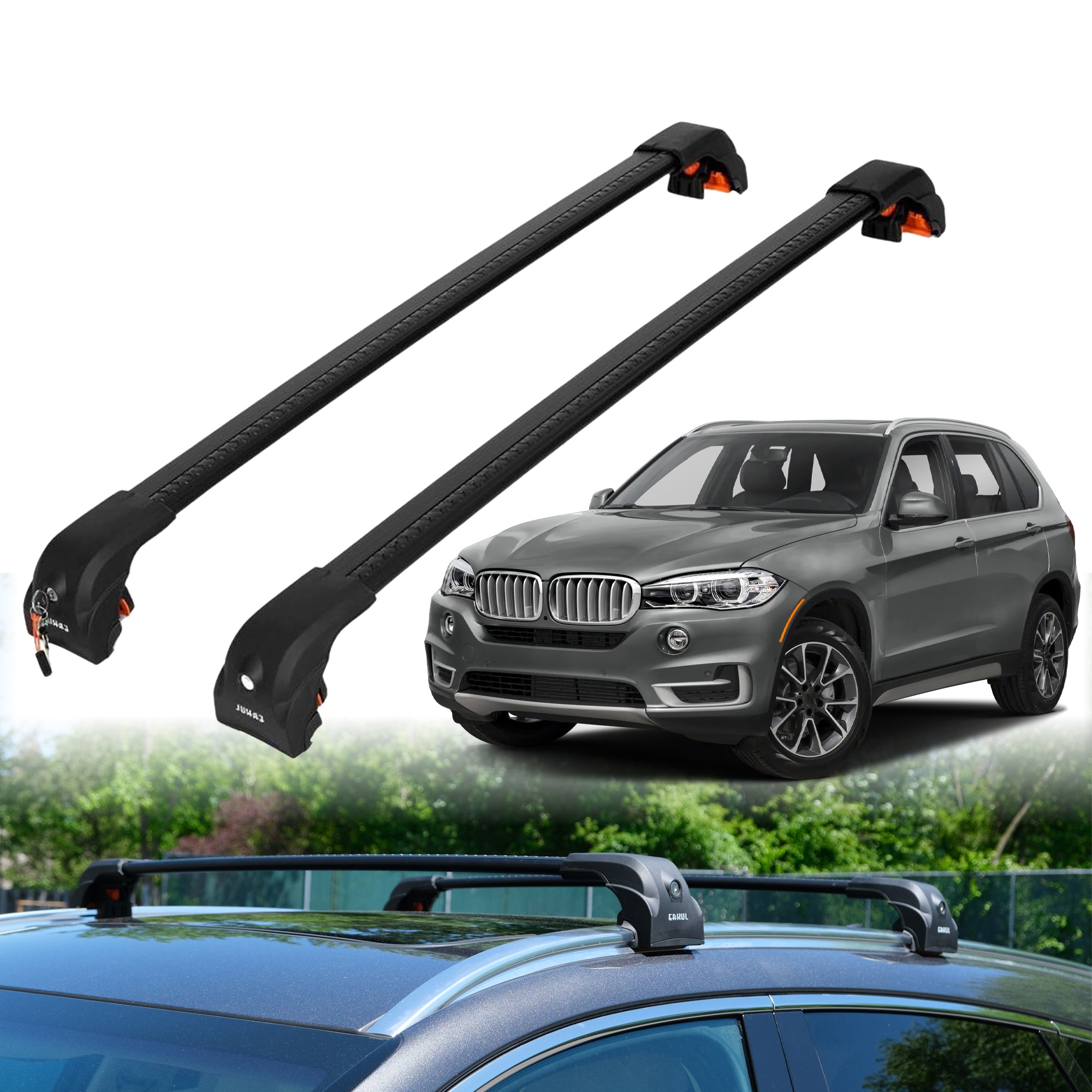 ERKUL Roof Rack Crossbars For BMW X5 2014-2018