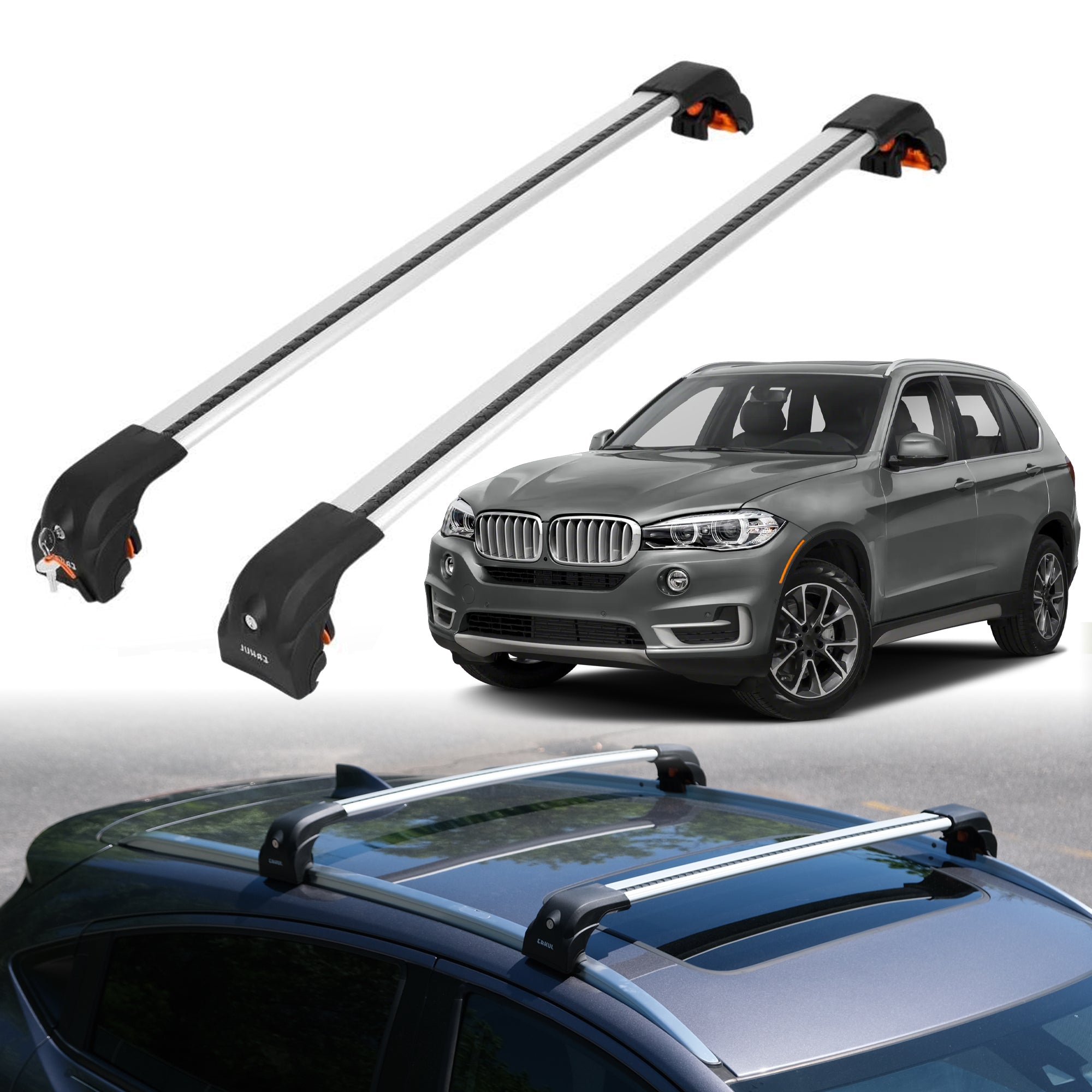 ERKUL Roof Rack Crossbars For BMW X5 2014-2018
