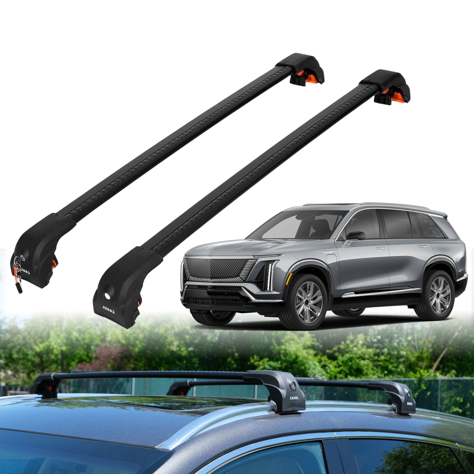 ERKUL Roof Rack Crossbars For CADILLAC VISTIQ 2026