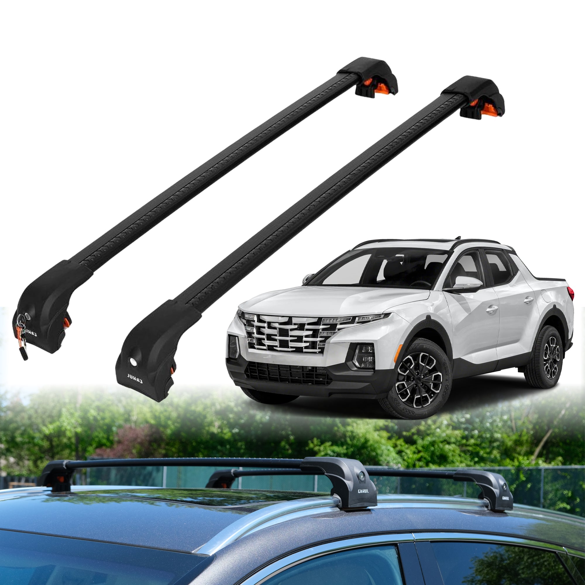 ERKUL Roof Rack Crossbars For HYUNDAI SANTA CRUZ 2022-2026