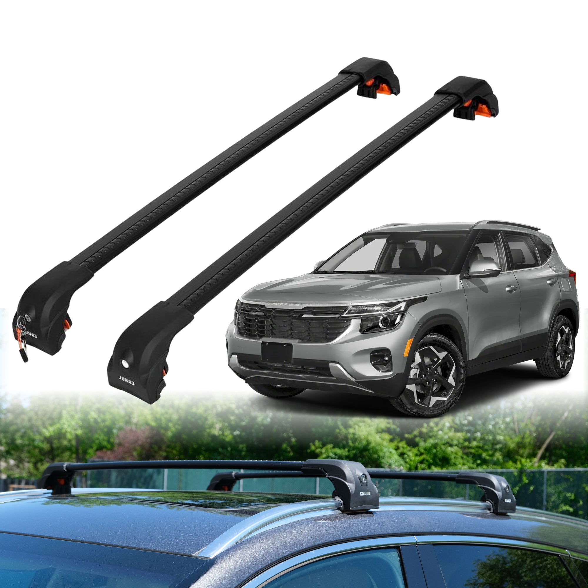 Heavy Duty Roof Rack Crossbars for Kia Seltos 2021-2026