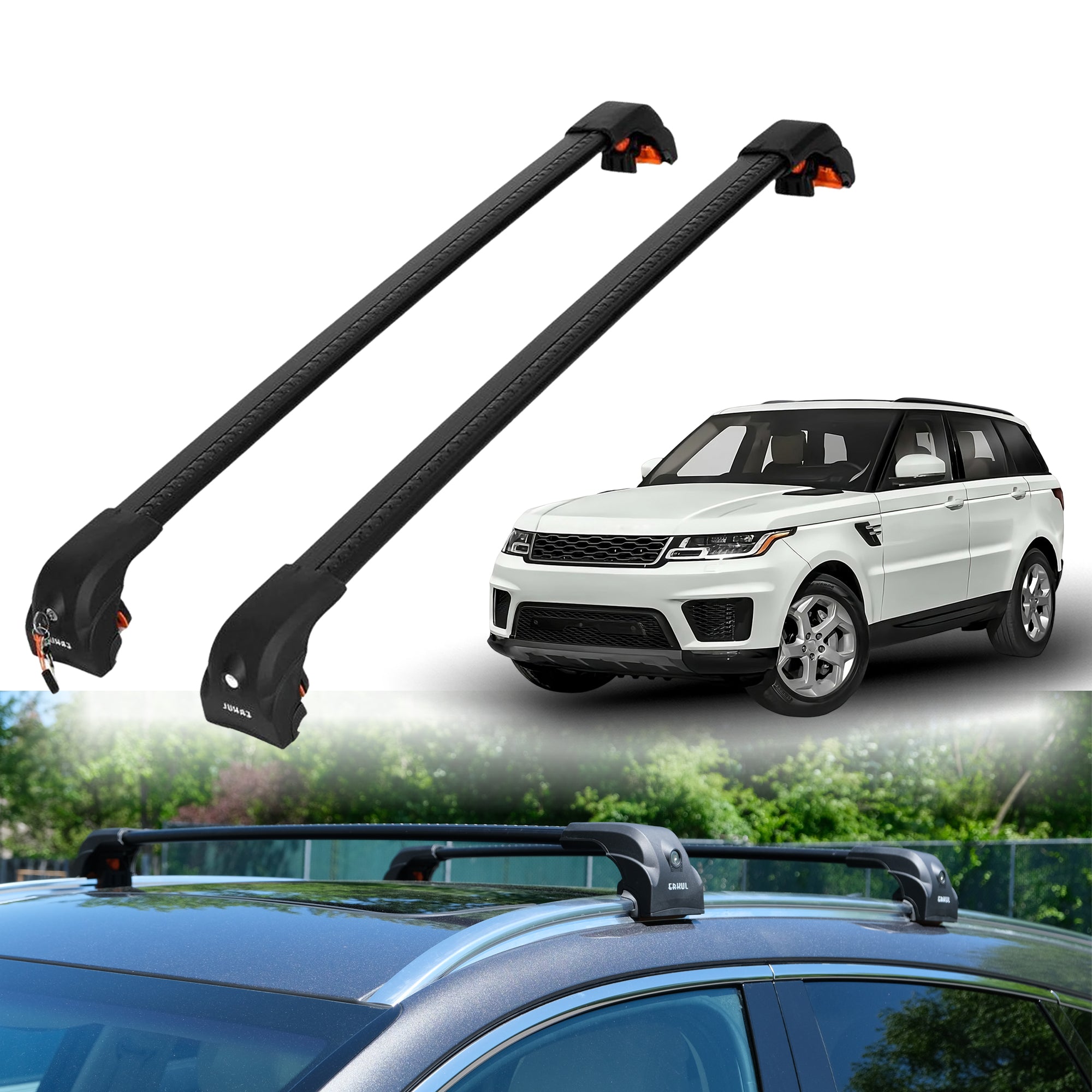 ERKUL Roof Rack Crossbars For LAND ROVER RANGE ROVER SPORT 2014-2022