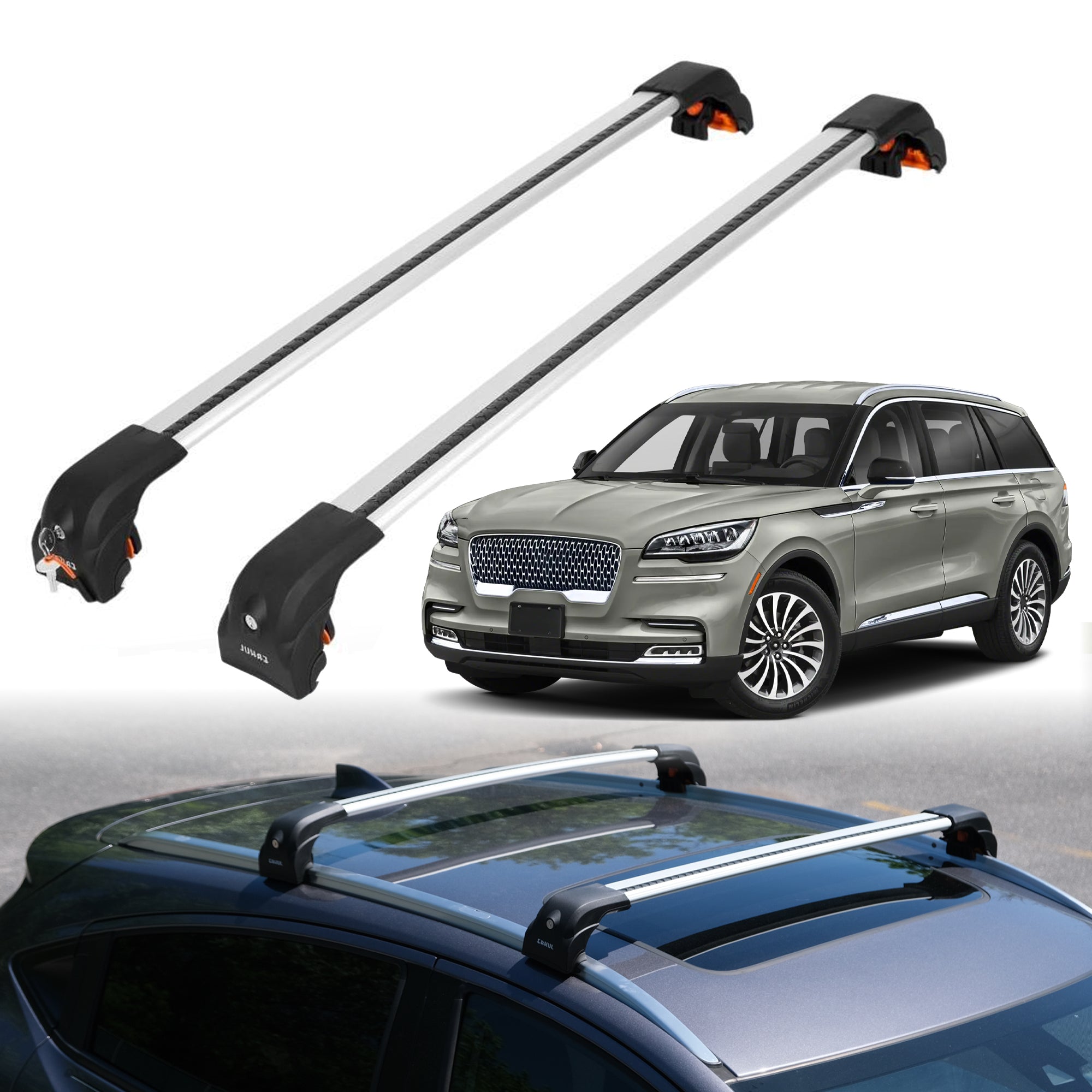 ERKUL Roof Rack Crossbars For LINCOLN AVIATOR 2020-2026