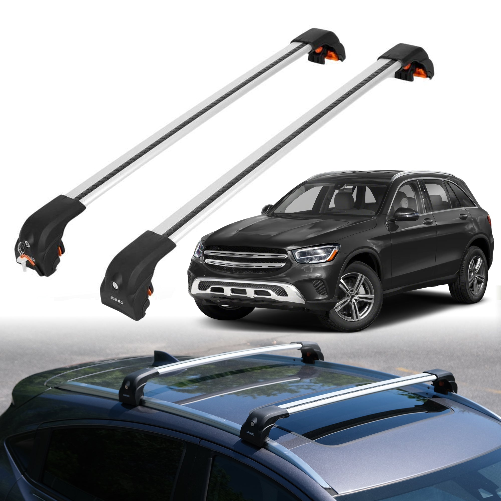 ERKUL Roof Rack Crossbars For MERCEDES-BENZ GLC300 2016-2022