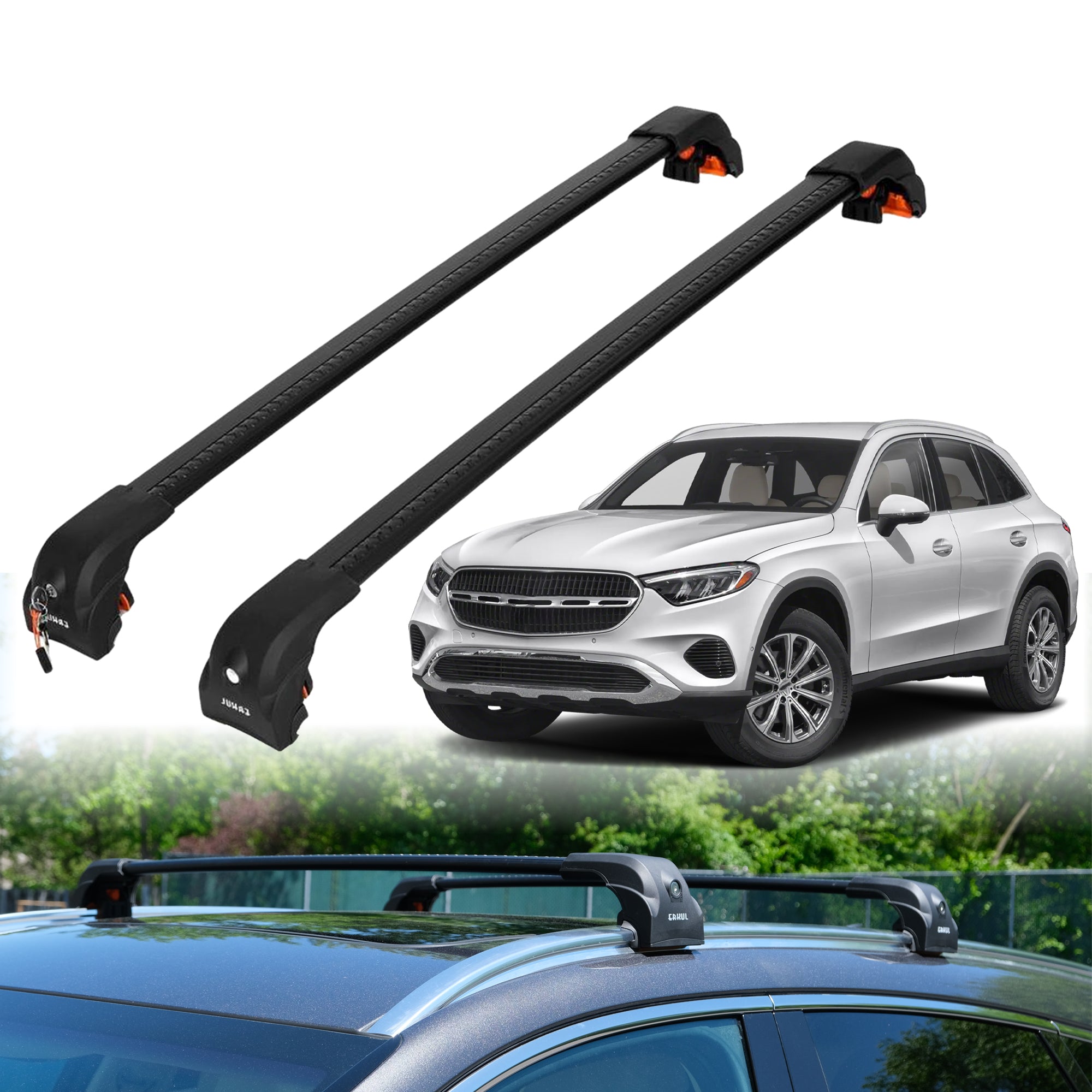 ERKUL Roof Rack Crossbars For MERCEDES-BENZ GLC300 2023-2026