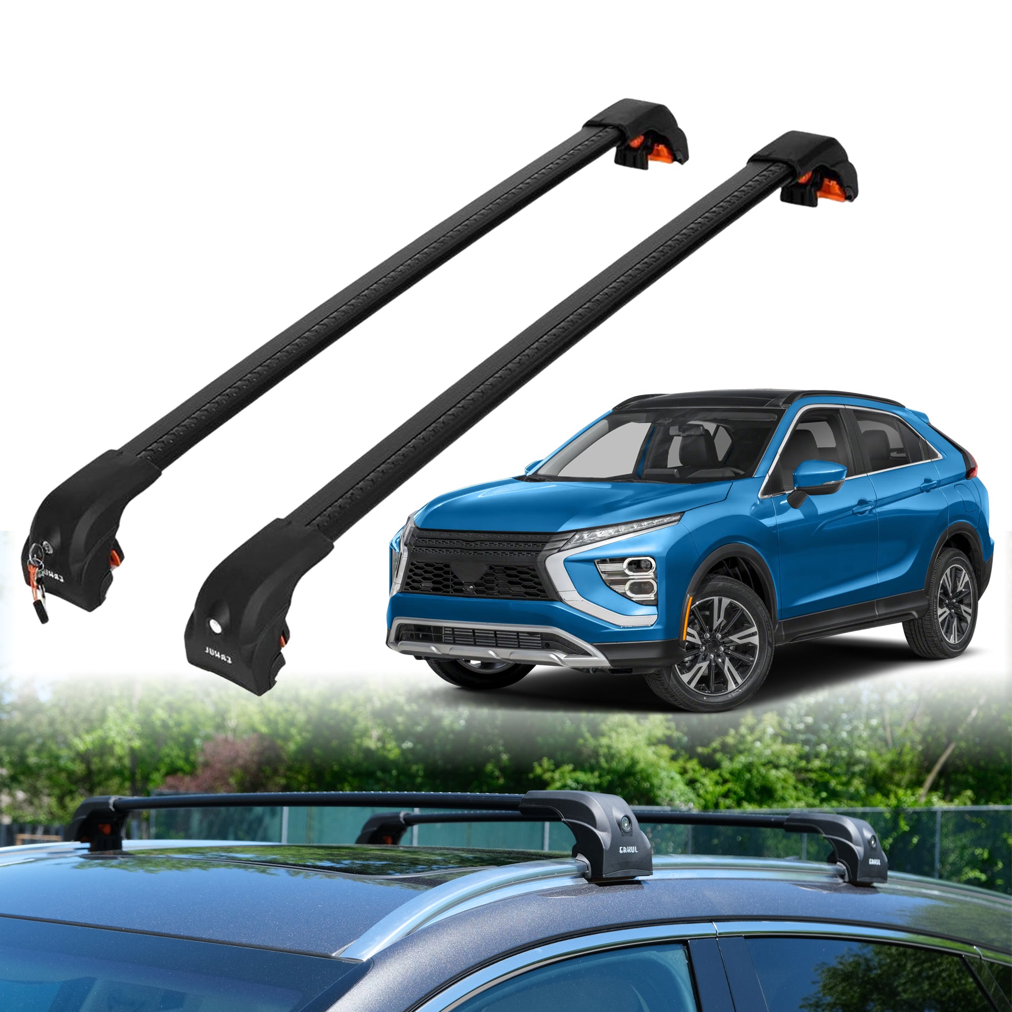 ERKUL Roof Rack Crossbars For MITSUBISHI ECLIPSE CROSS 2018-2026
