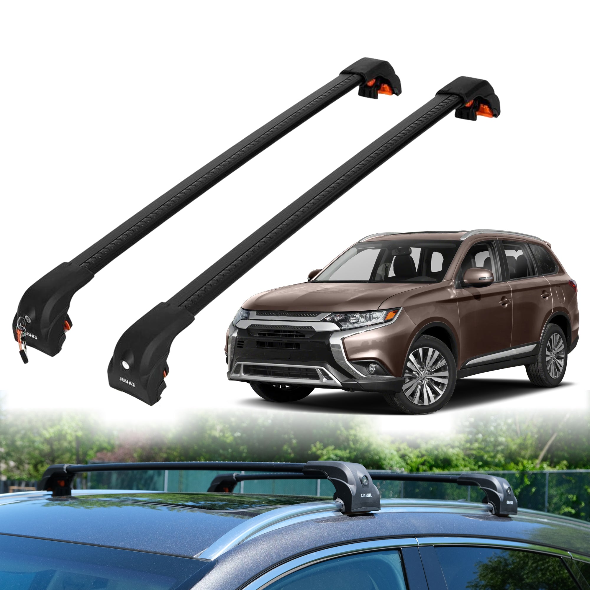 ERKUL Roof Rack Crossbars For MITSUBISHI OUTLANDER 2014-2021