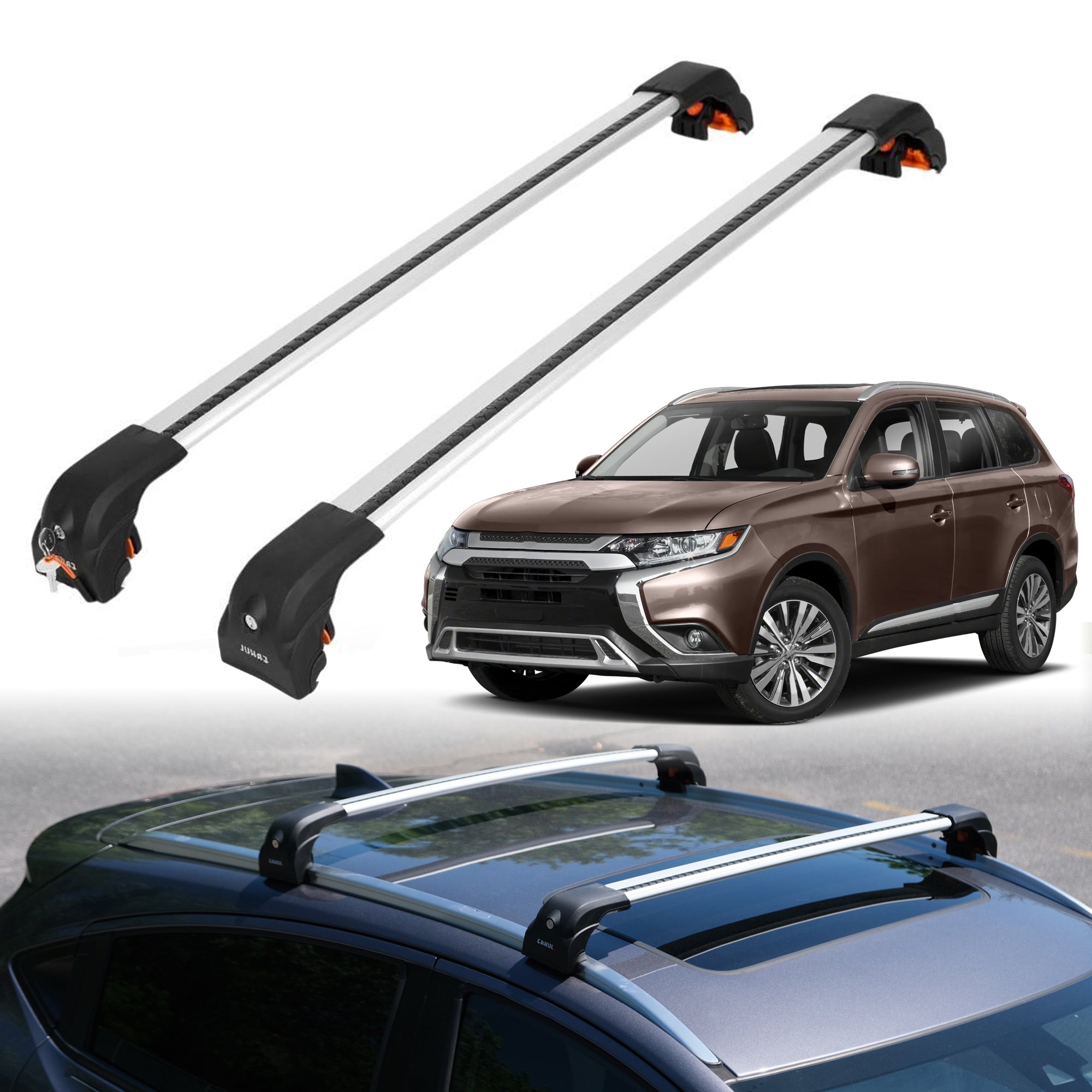 ERKUL Roof Rack Crossbars For MITSUBISHI OUTLANDER 2014-2021