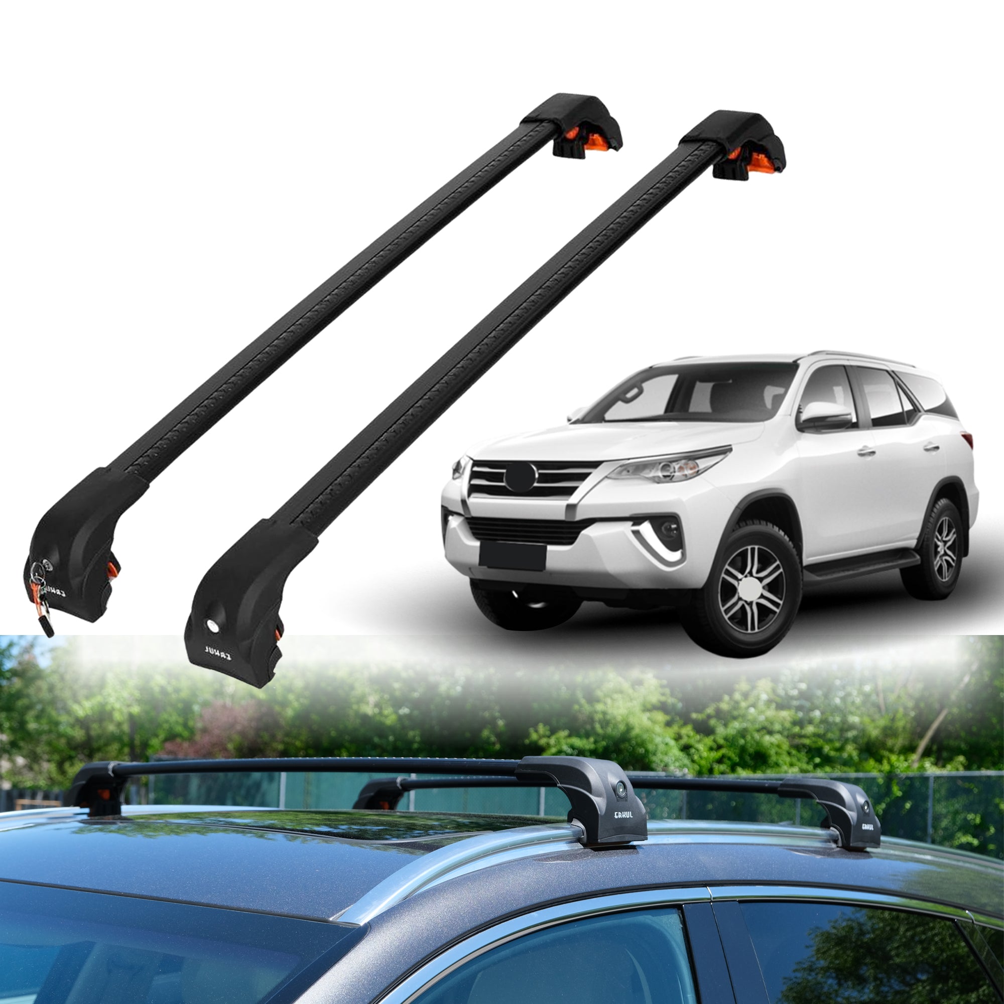 ERKUL Roof Rack Crossbars For TOYOTA FORTUNER 2015-2026