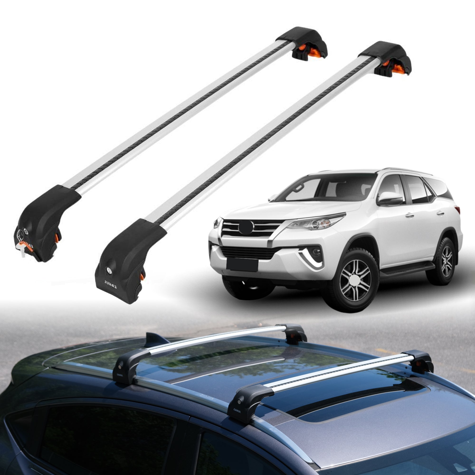 ERKUL Roof Rack Crossbars For TOYOTA FORTUNER 2015-2026