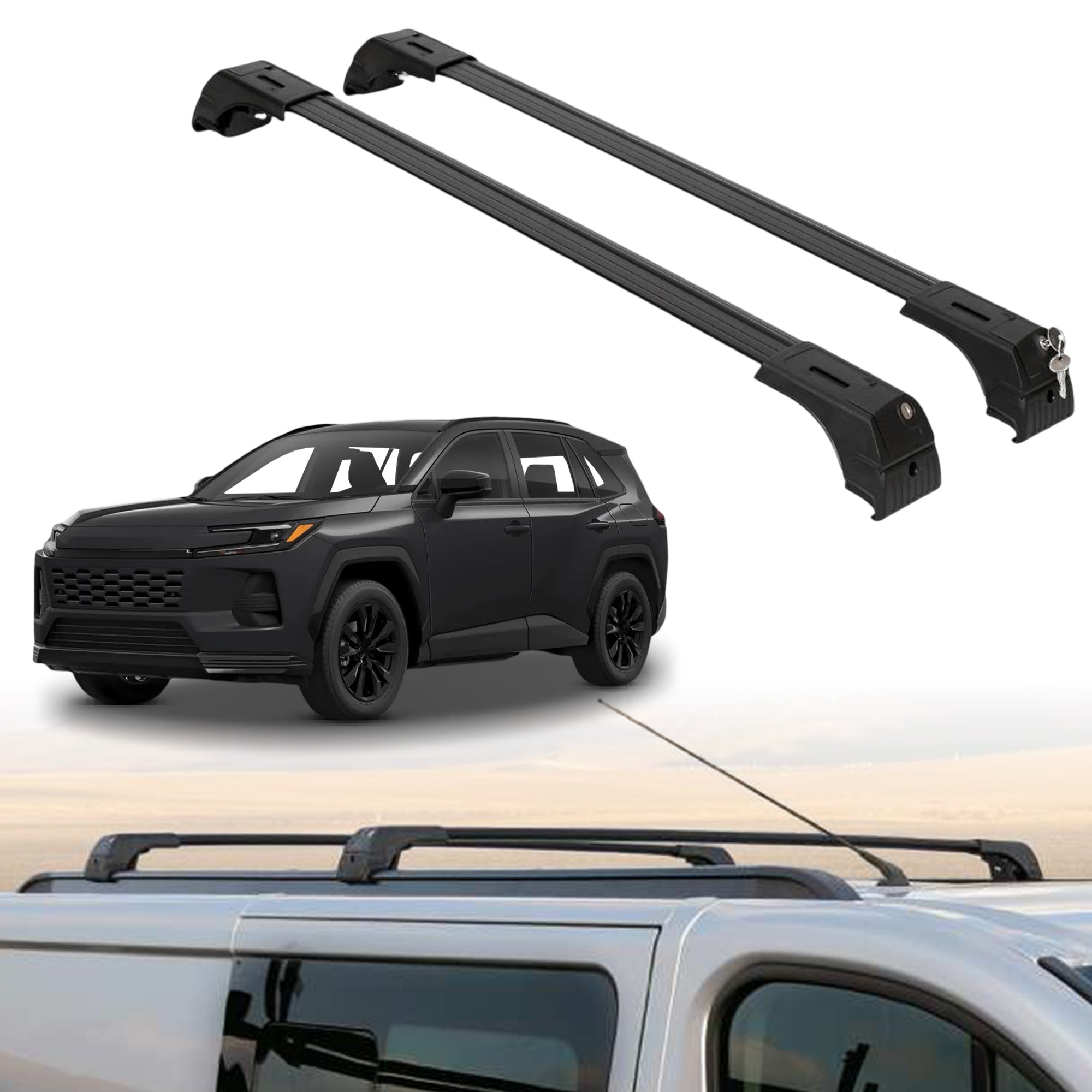 ERKUL Roof Rack Crossbars For TOYOTA RAV4 2026-2027