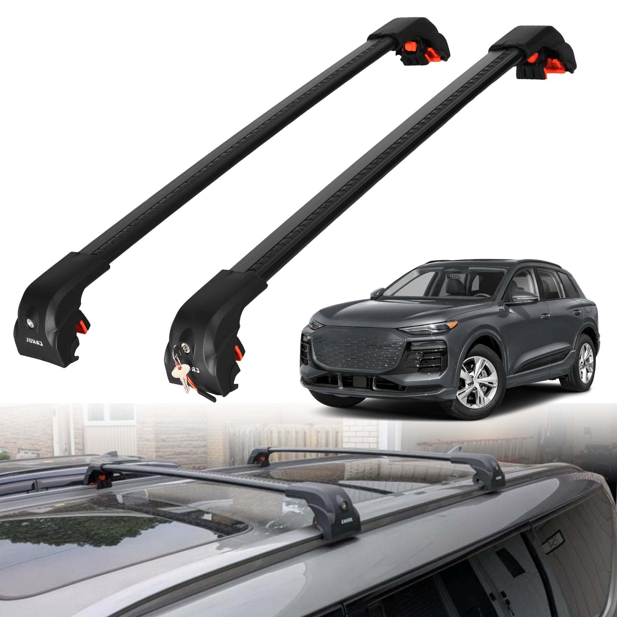 ERKUL Roof Rack Crossbars For AUDI Q6 E-TRON 2025-2027