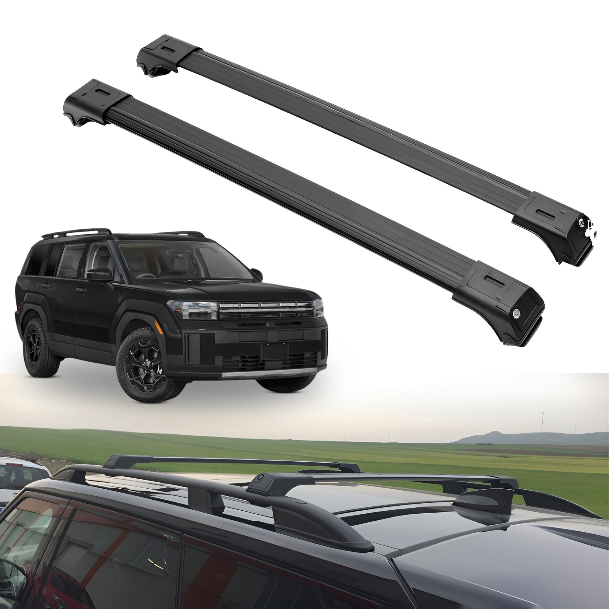 ERKUL Roof Rack Crossbars For HYUNDAI SANTA FE 2024-2026