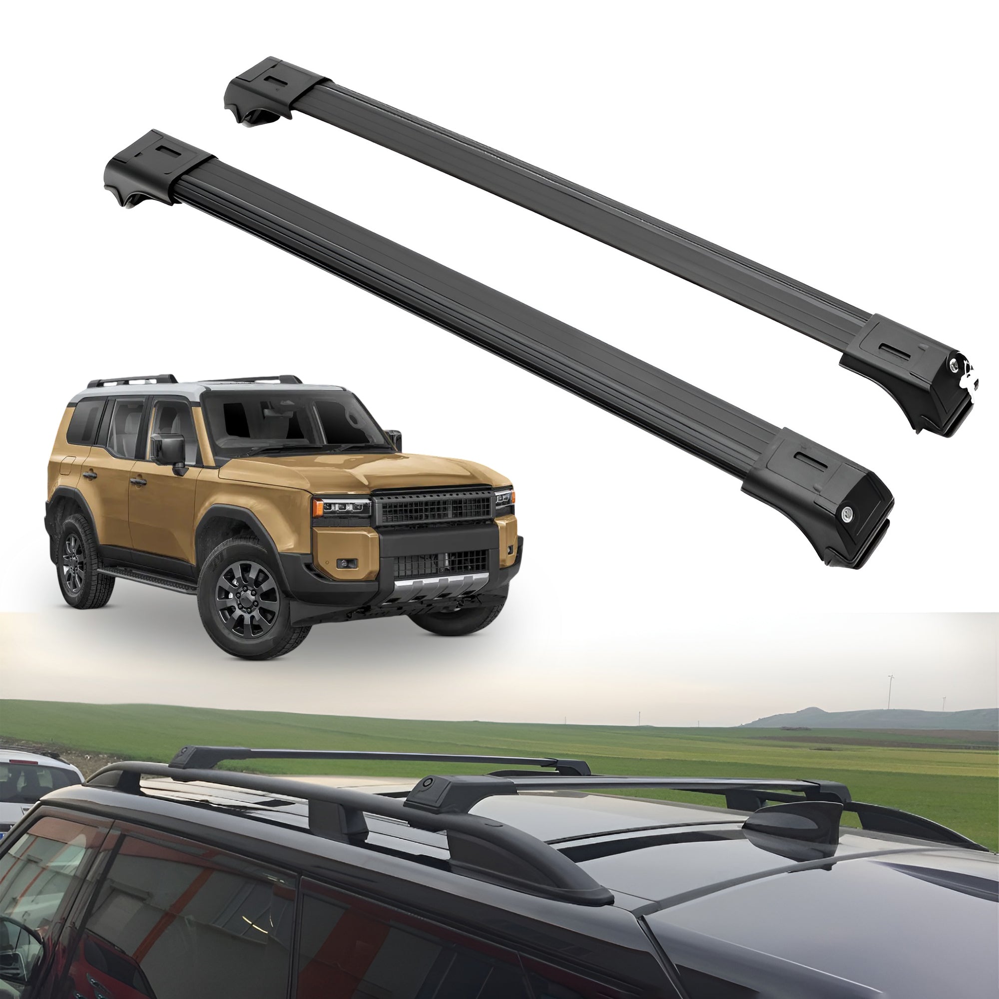 ERKUL Roof Rack Crossbars For TOYOTA LAND CRUISER 2024-2026
