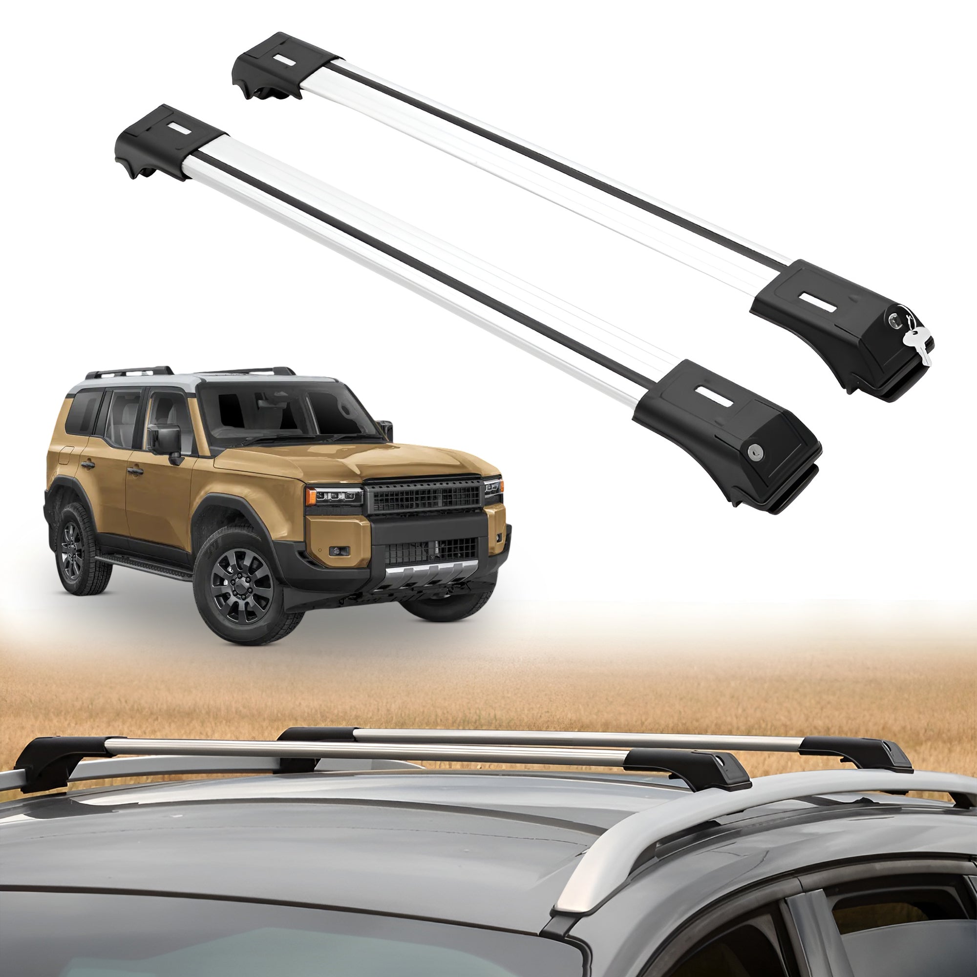 ERKUL Roof Rack Crossbars For TOYOTA LAND CRUISER 2024-2026