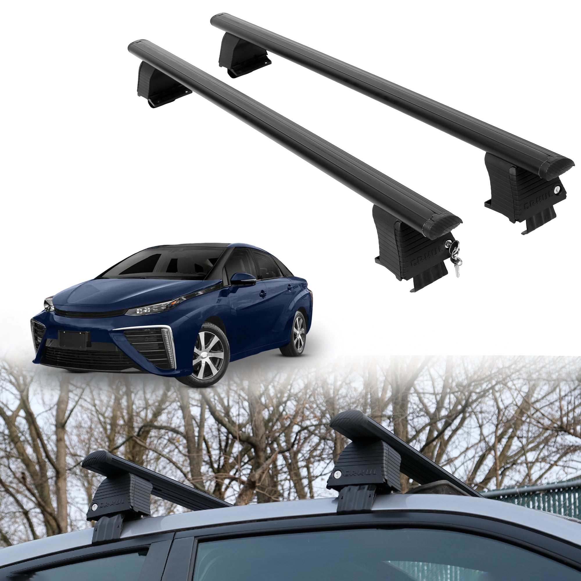 ERKUL Roof Rack Crossbars For TOYOTA MIRAI 2016-2020