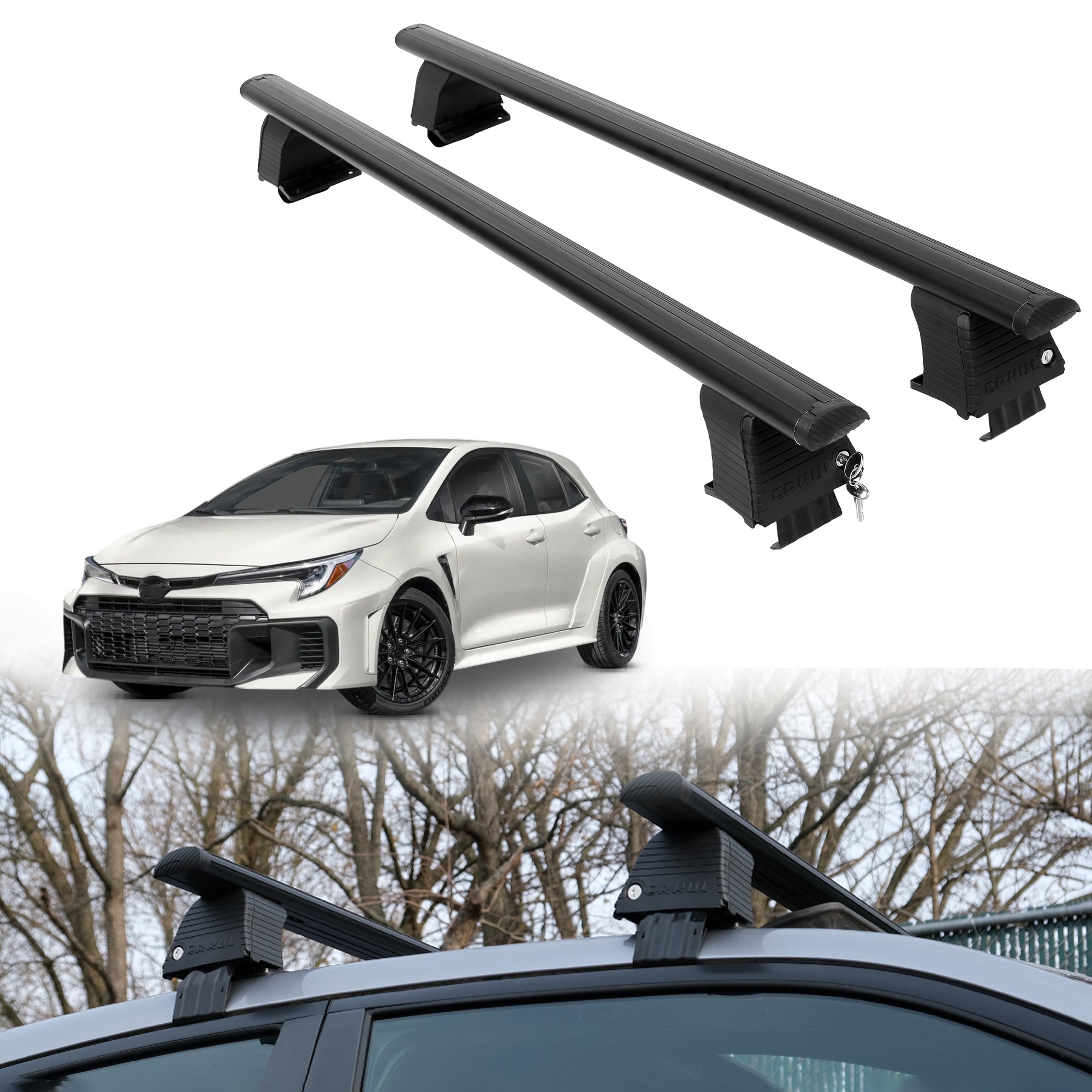 ERKUL Roof Rack Crossbars For TOYOTA GR COROLLA 2023-2026