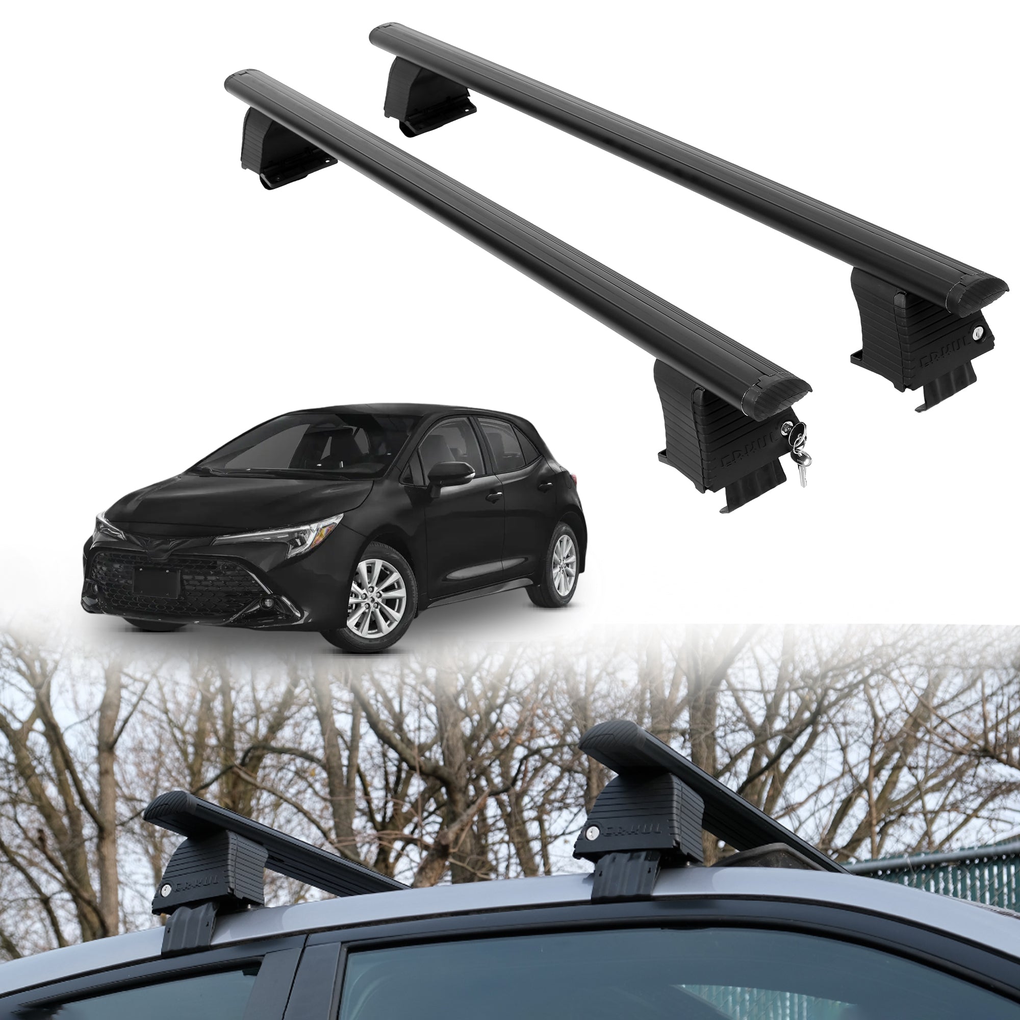 ERKUL Roof Rack Crossbars For TOYOTA COROLLA HATCHBACK 2019-2026