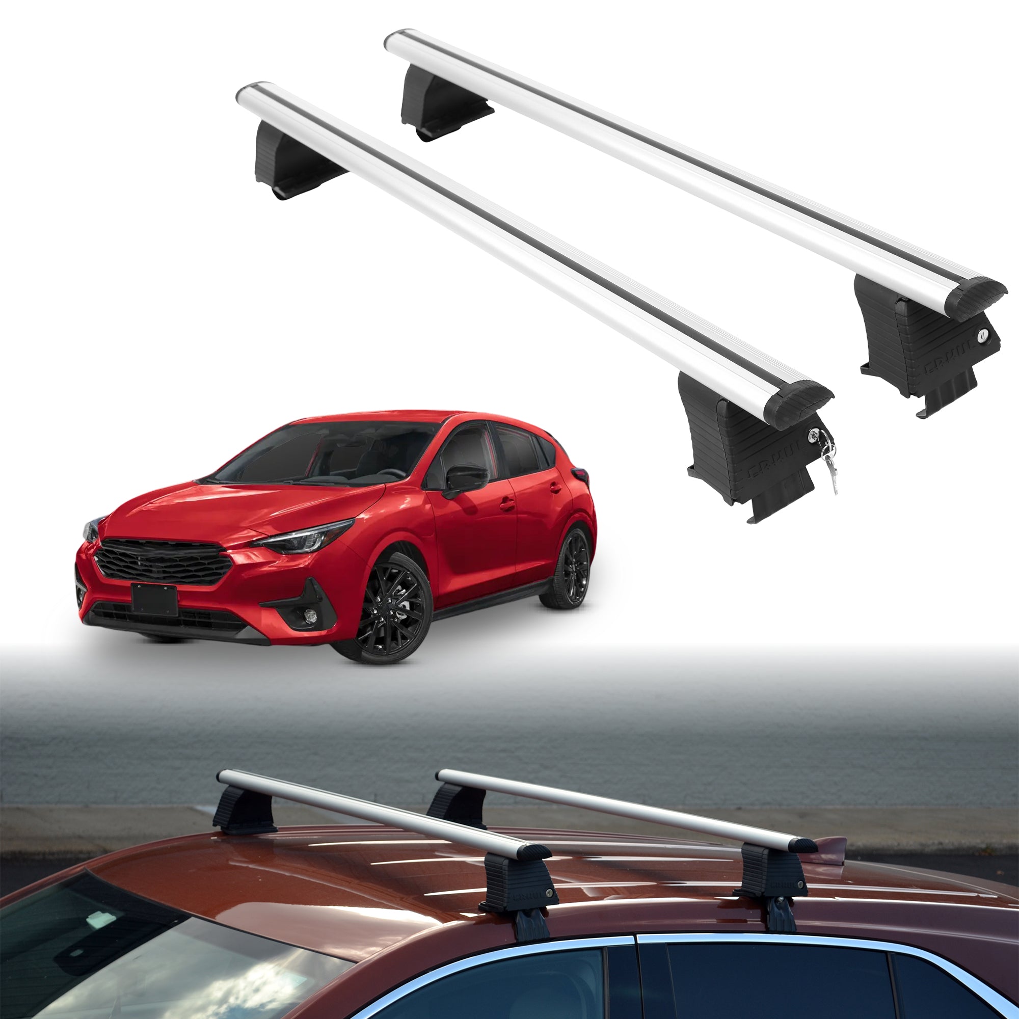ERKUL Roof Rack Crossbars For SUBARU IMPREZA 2024-2026