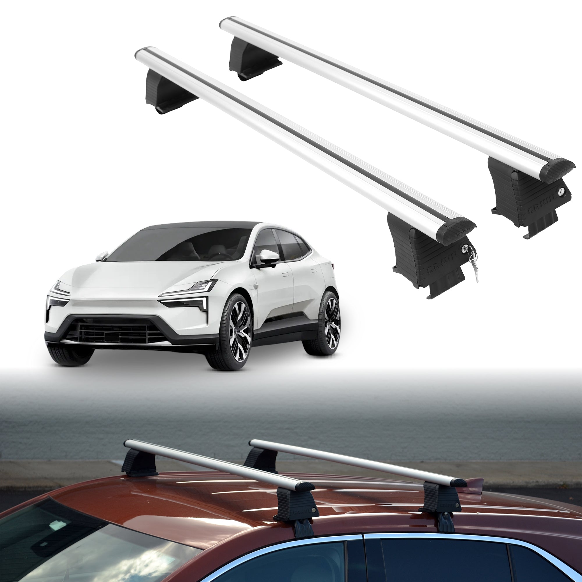 ERKUL Roof Rack Crossbars For POLESTAR 4 2025-2026