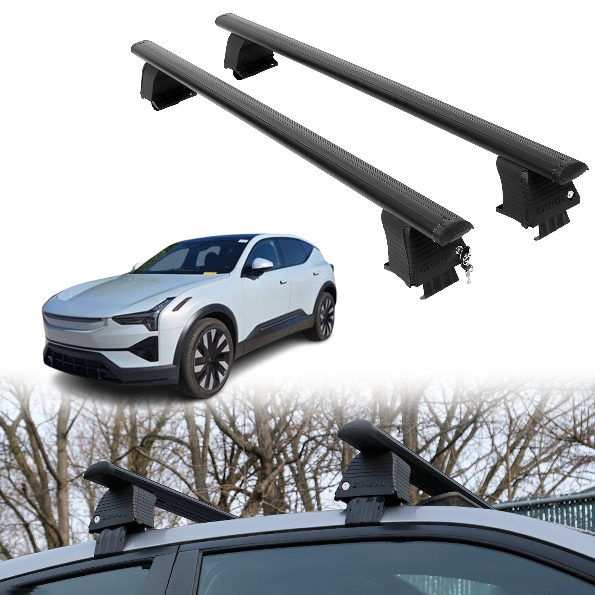 ERKUL Roof Rack Crossbars For POLESTAR 3 2024-2025
