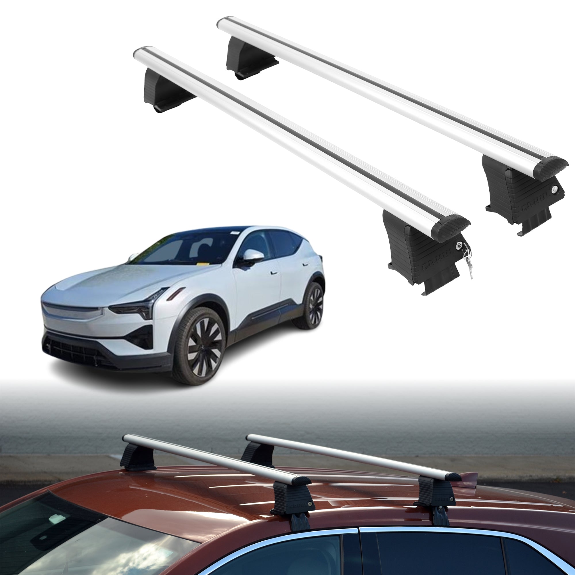 ERKUL Roof Rack Crossbars For POLESTAR 3 2024-2025