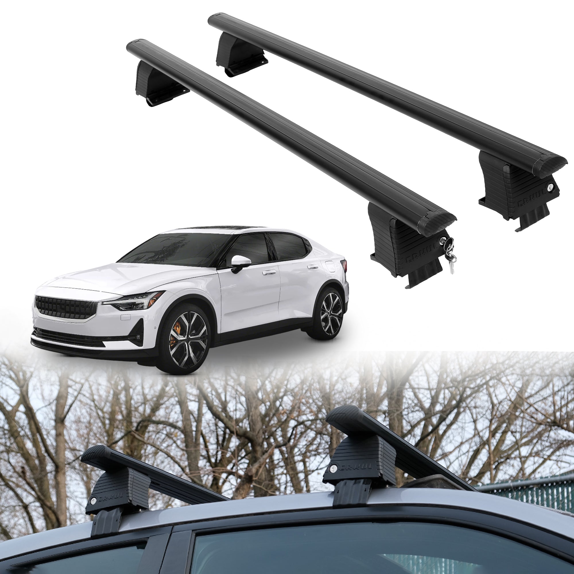 ERKUL Roof Rack Crossbars For POLESTAR 2 2021-2025